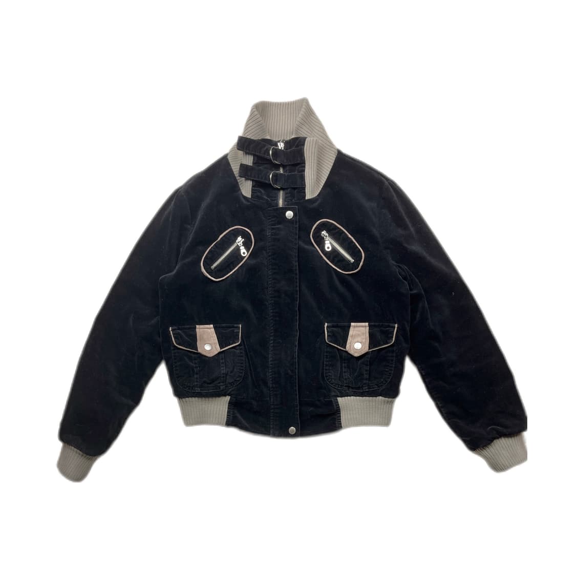 오버핏 벨벳 봄버 자켓 상품이미지1