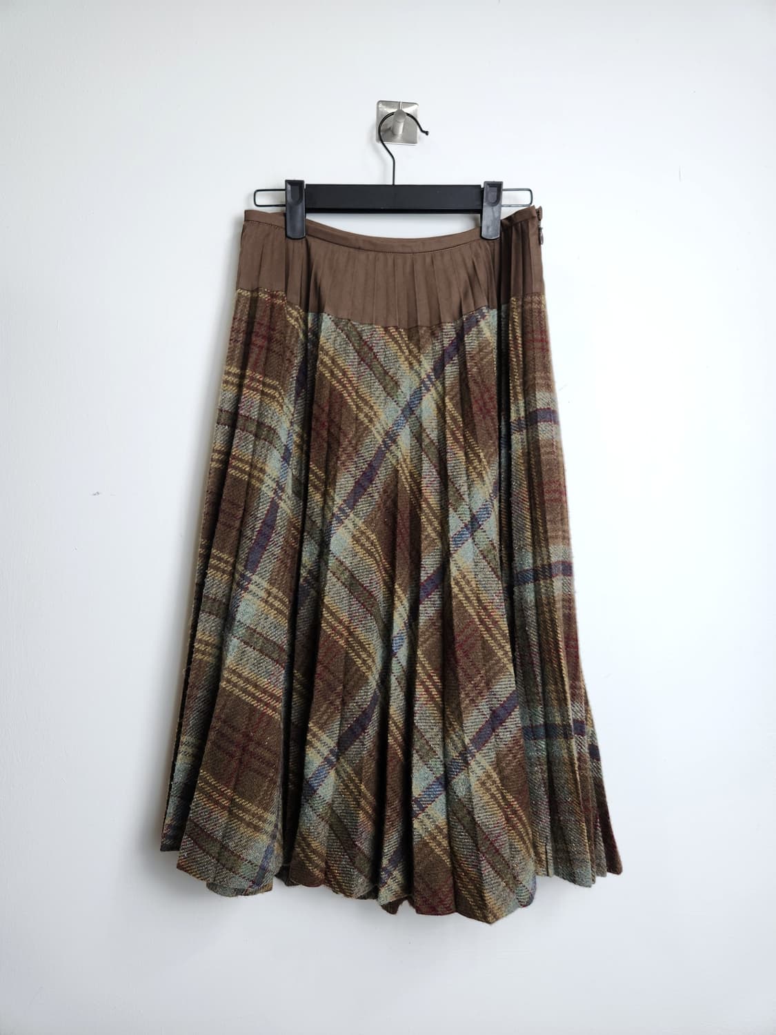 체크 플리츠 울 스커트 상품이미지6