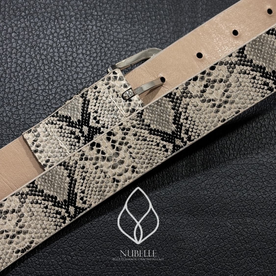 🌗 Python snake belt / 뱀피 스네이크 가죽 벨트 상품이미지8