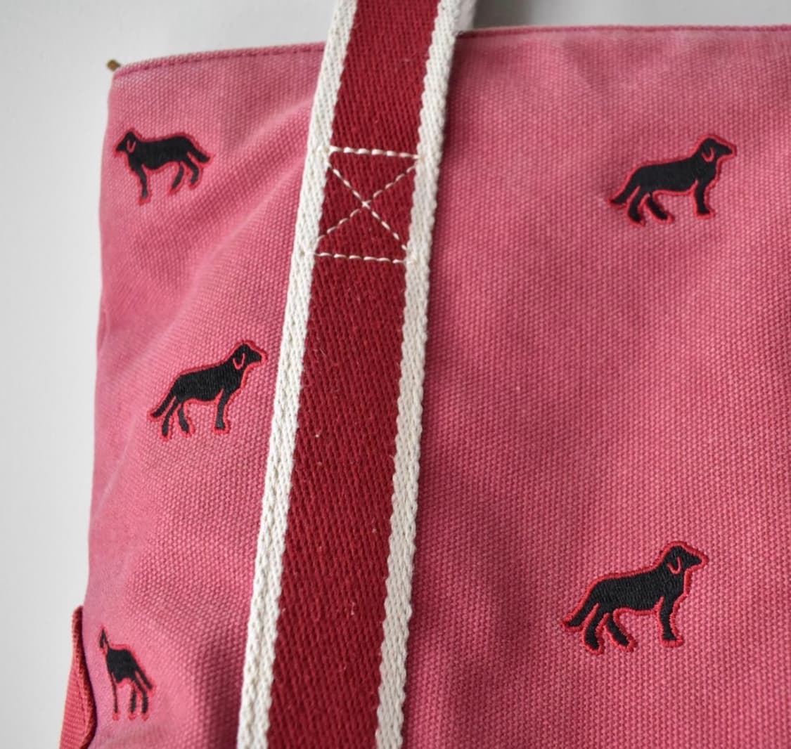 L.L.Bean Boat and Tote 핑크 강아지 자수 토트백 / 엘 상품이미지6