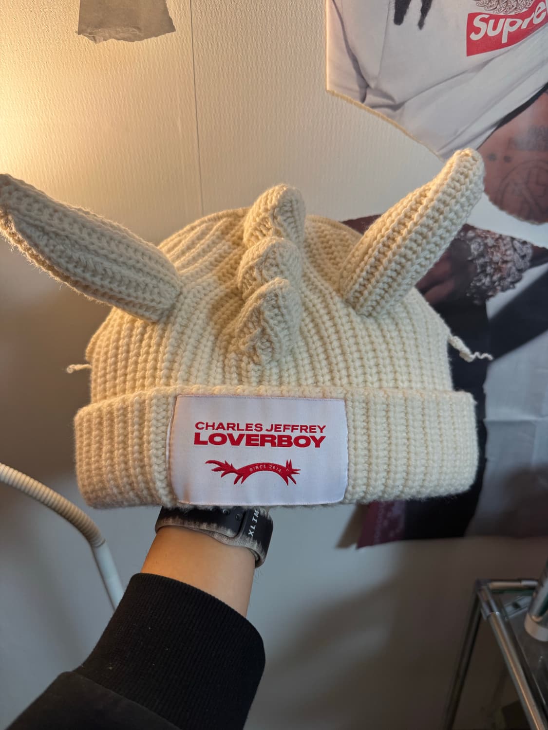 찰리 제프리 러버보이 청키 비니 아이보리 상품이미지1