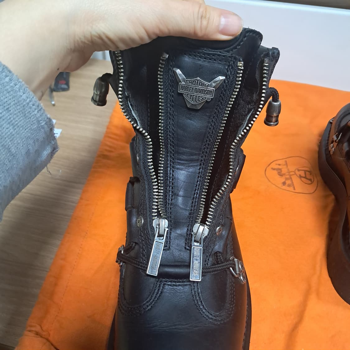 할리데이비슨 블랙 가죽 부츠 워커6.5USA(245~250추천) 상품이미지7