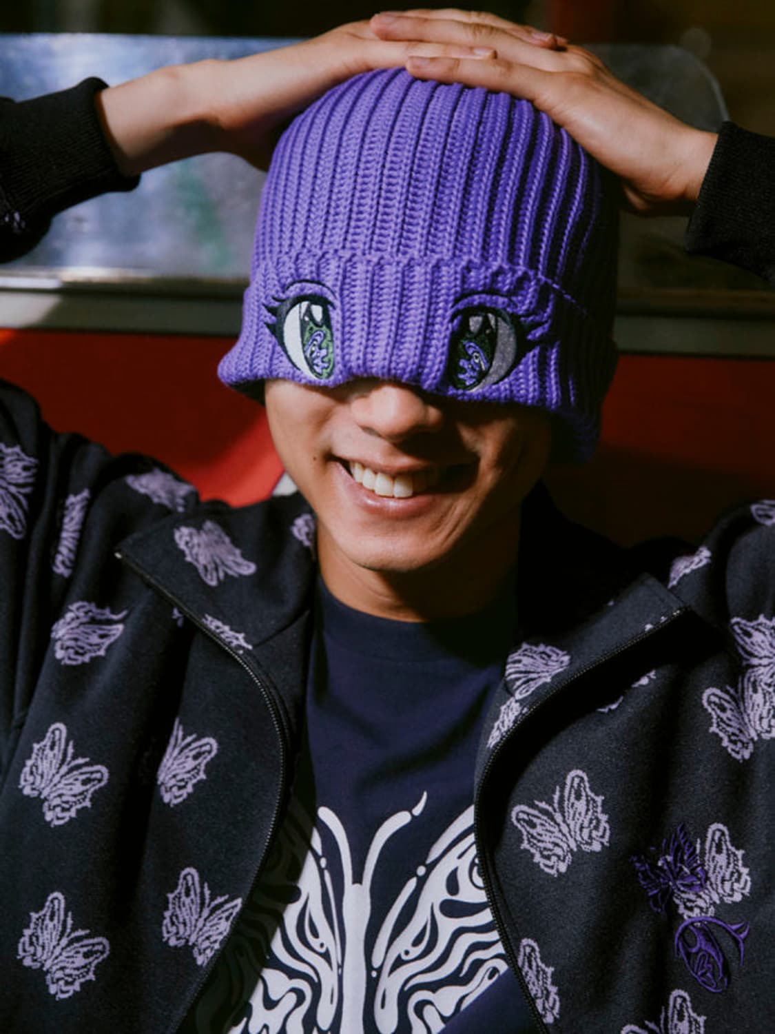 니들스 x 카에 타나카 워치캡 (비니) 퍼플  상품이미지2