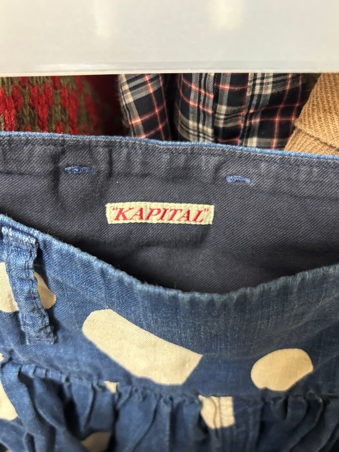 캐피탈 도트 스커트팬츠 네이비 상품이미지3