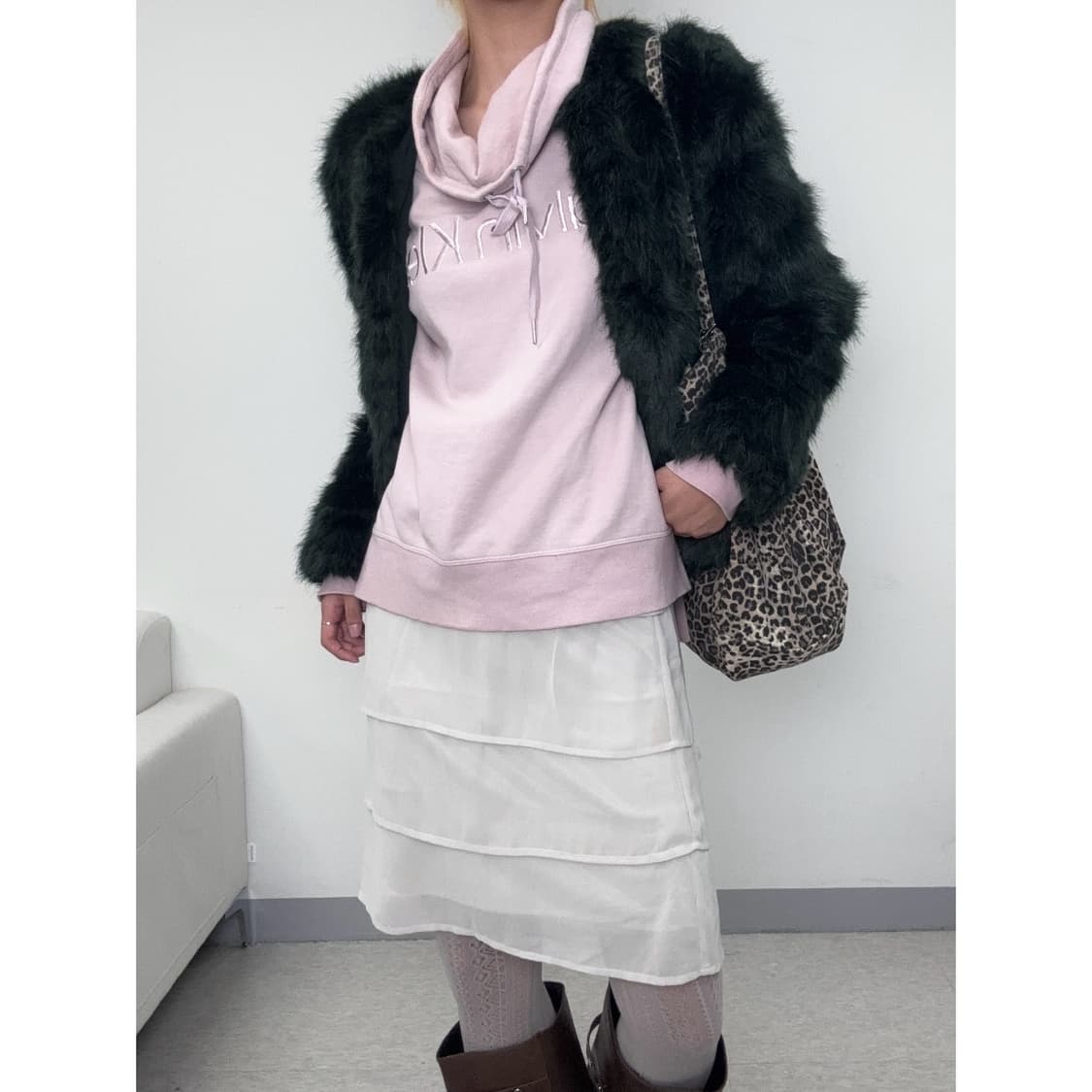 빈티지 버쉬카 딥그린 퍼 자켓 상품이미지5