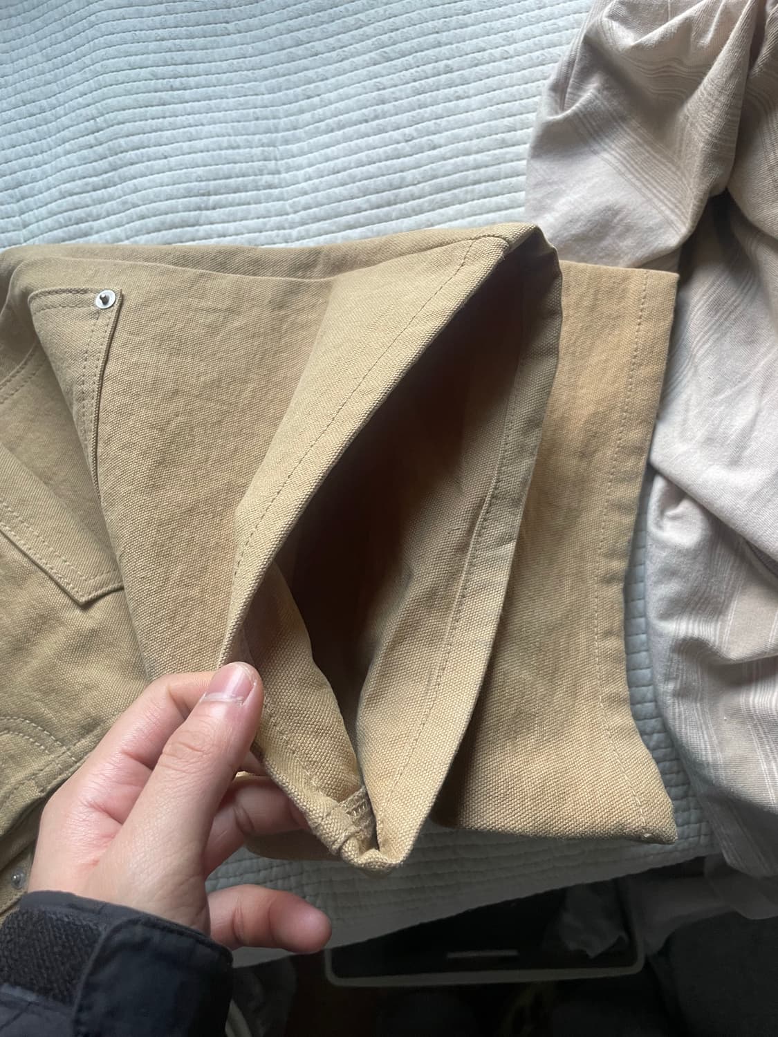 (2)웨스켄 포켓 디테일 와이드 팬츠 블랙, 카멜 상품이미지2