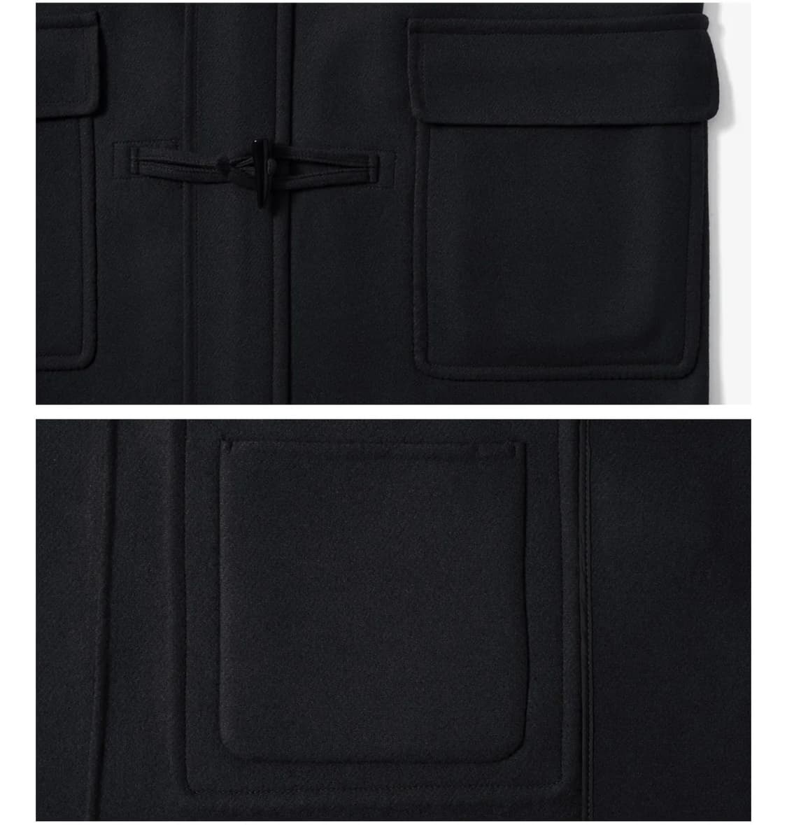 포터리 핸드메이드 더플 코트 블랙 XL 상품이미지6