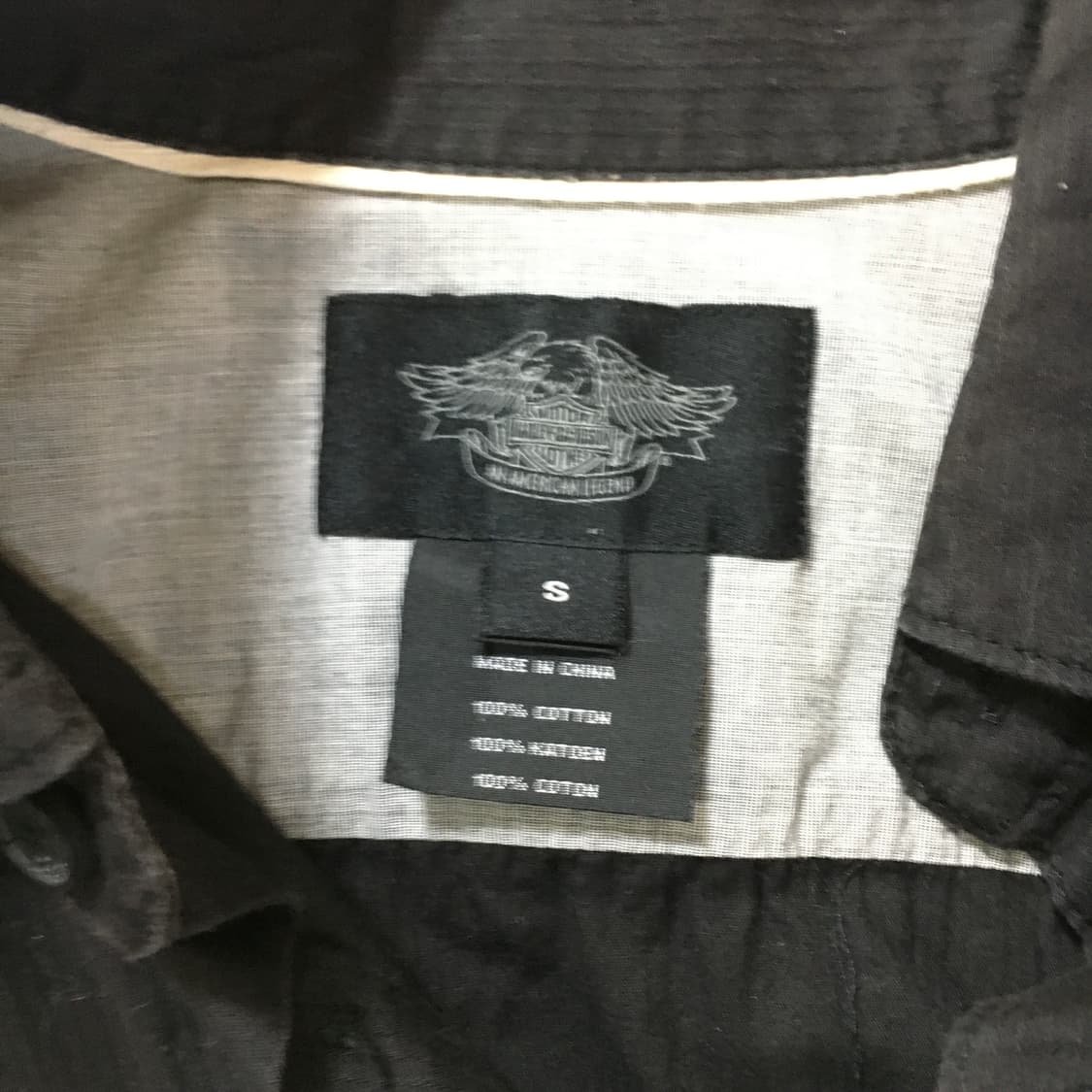 할리데이비슨 블랙 코튼 셔츠 반팔 반소매 S 상품이미지5