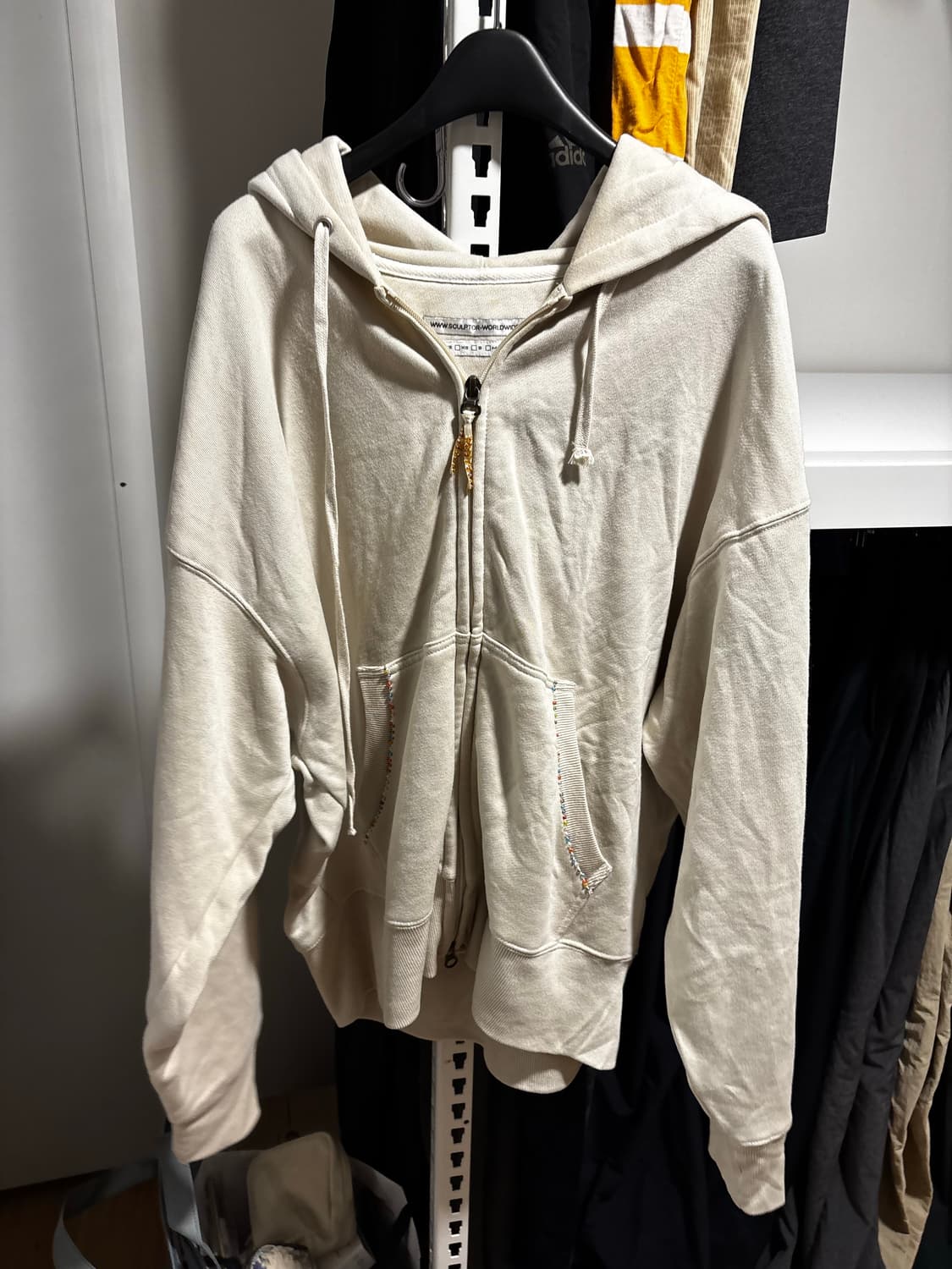 Beaded Saint Hoodie Zip-Up Dirt 상품이미지3