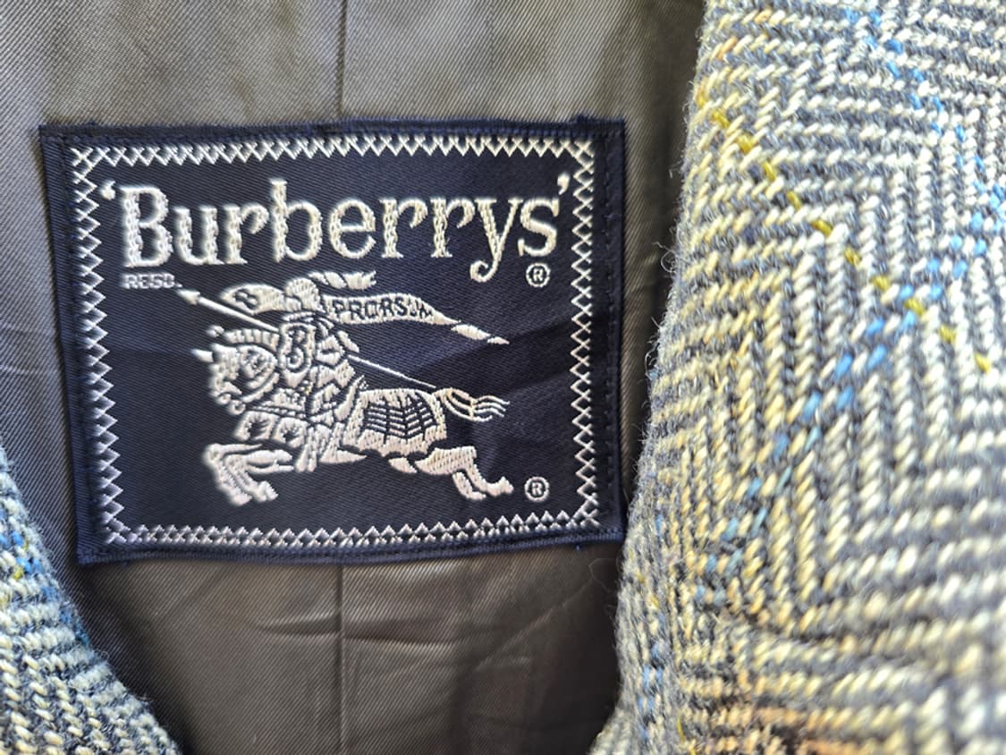 90s 버버리 아일리쉬 트위드 발마칸 코트 상품이미지5