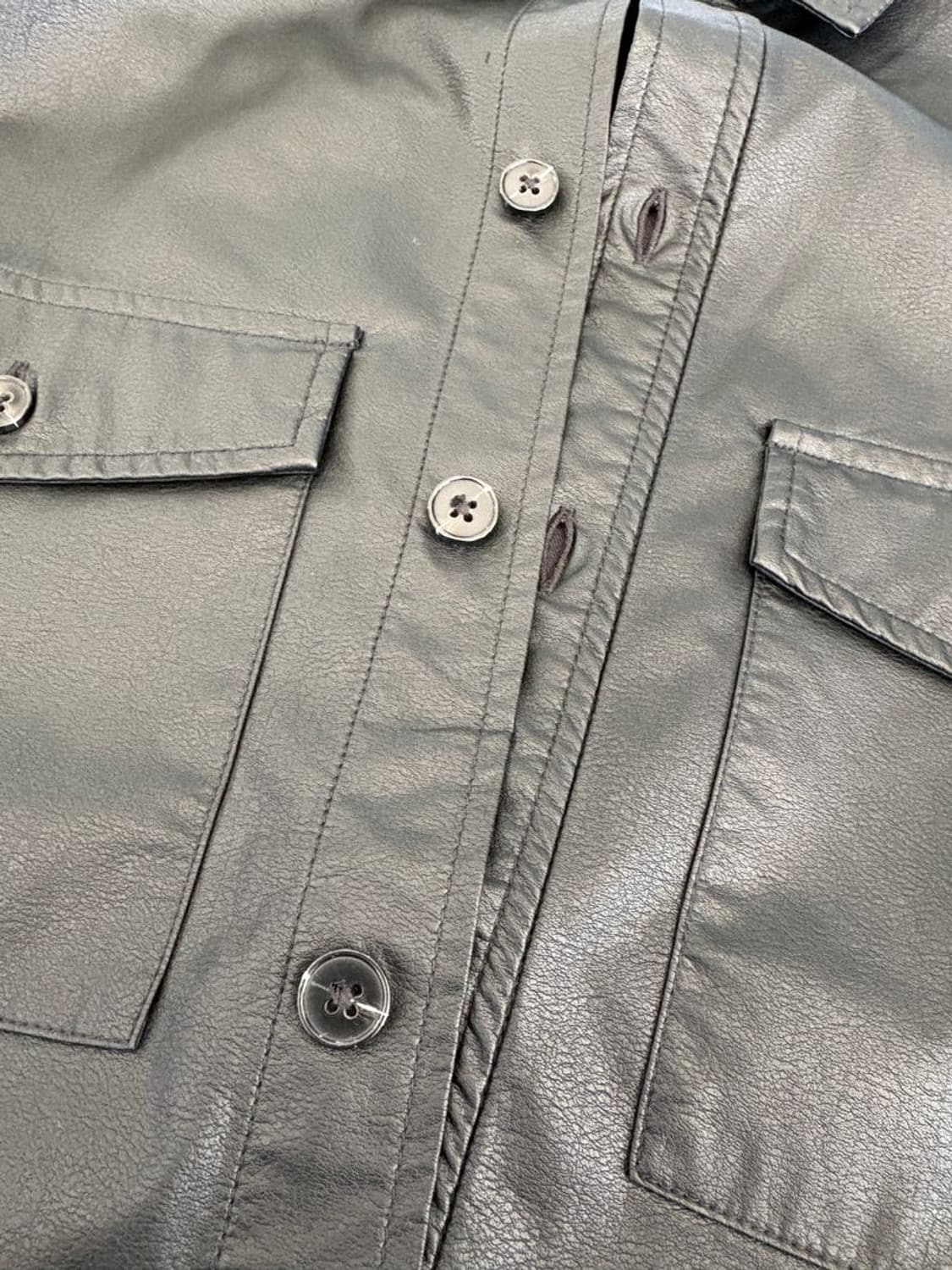 FAKE LEATHER CPO SHIRTS 인조 가죽 CPO 셔츠 상품이미지8