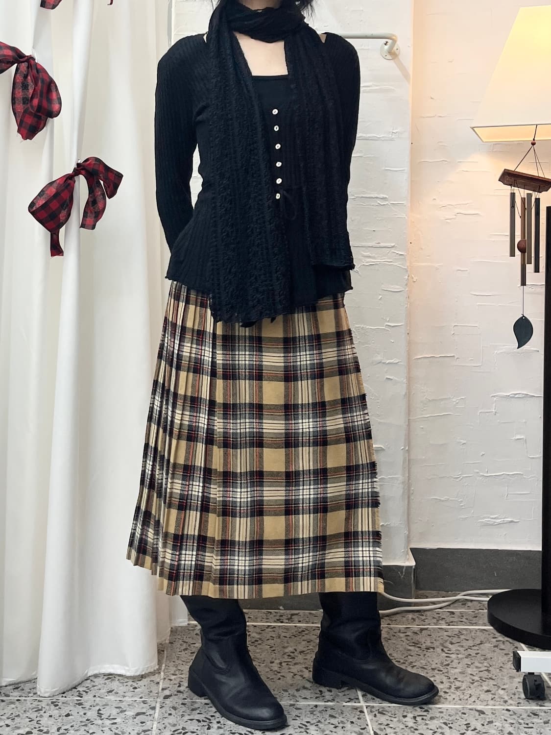 flare ribbon tie cardigan 상품이미지2