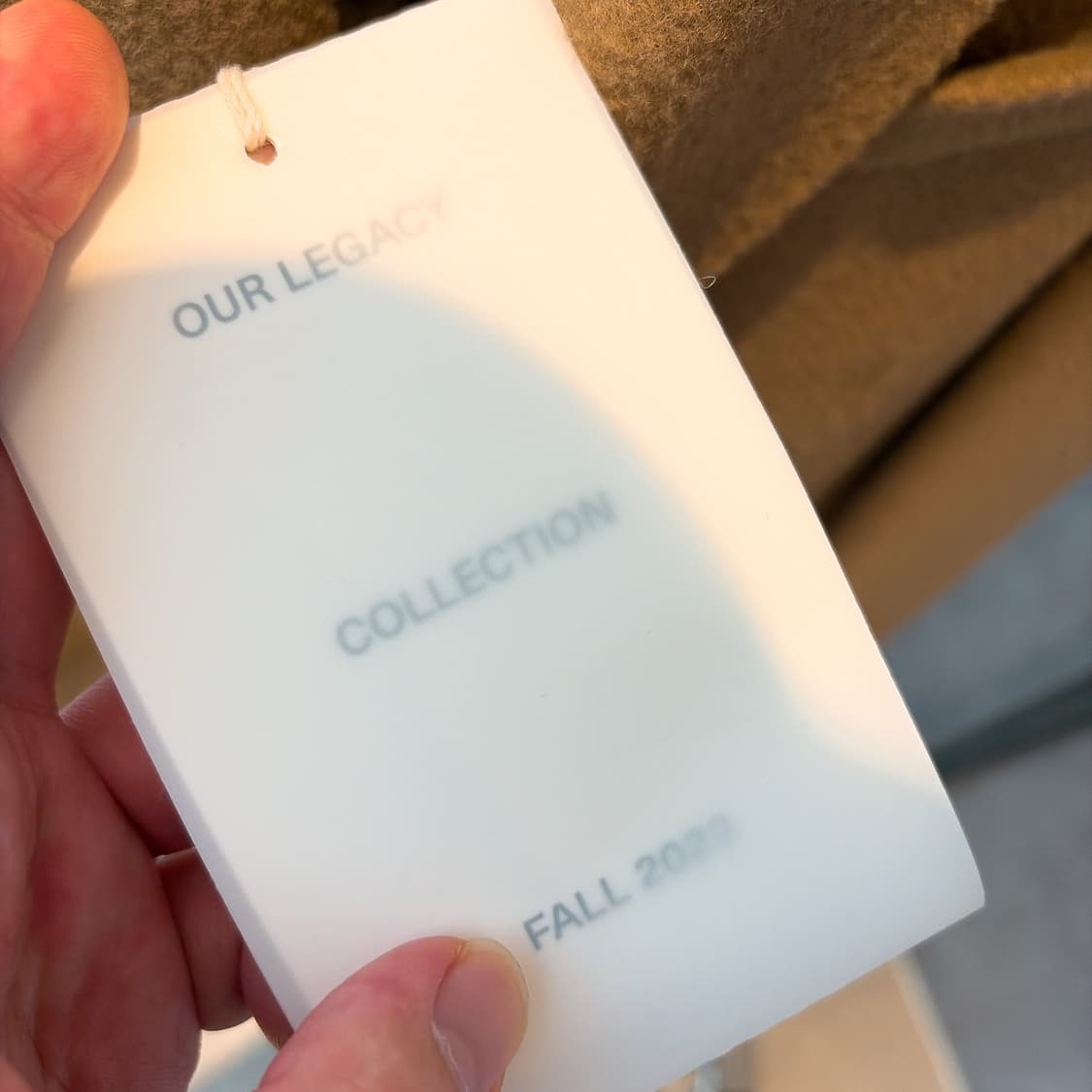 (정품/새상품) 아워레가시 남성 카멜 헤링본 돌핀 코트 상품이미지5