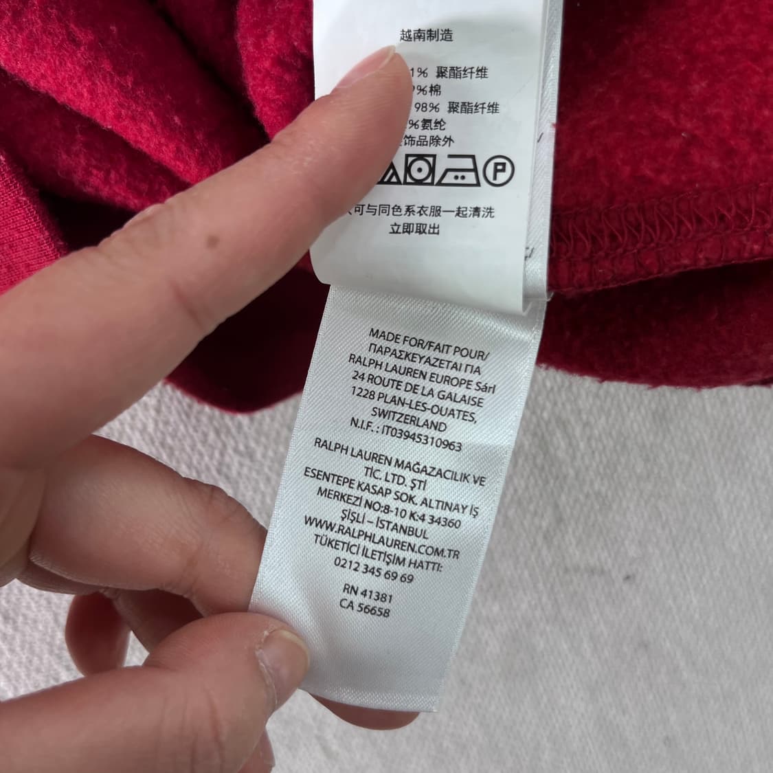 105 폴로랄프로렌 스펠아웃 성조기 버건디 후드티 상품이미지7