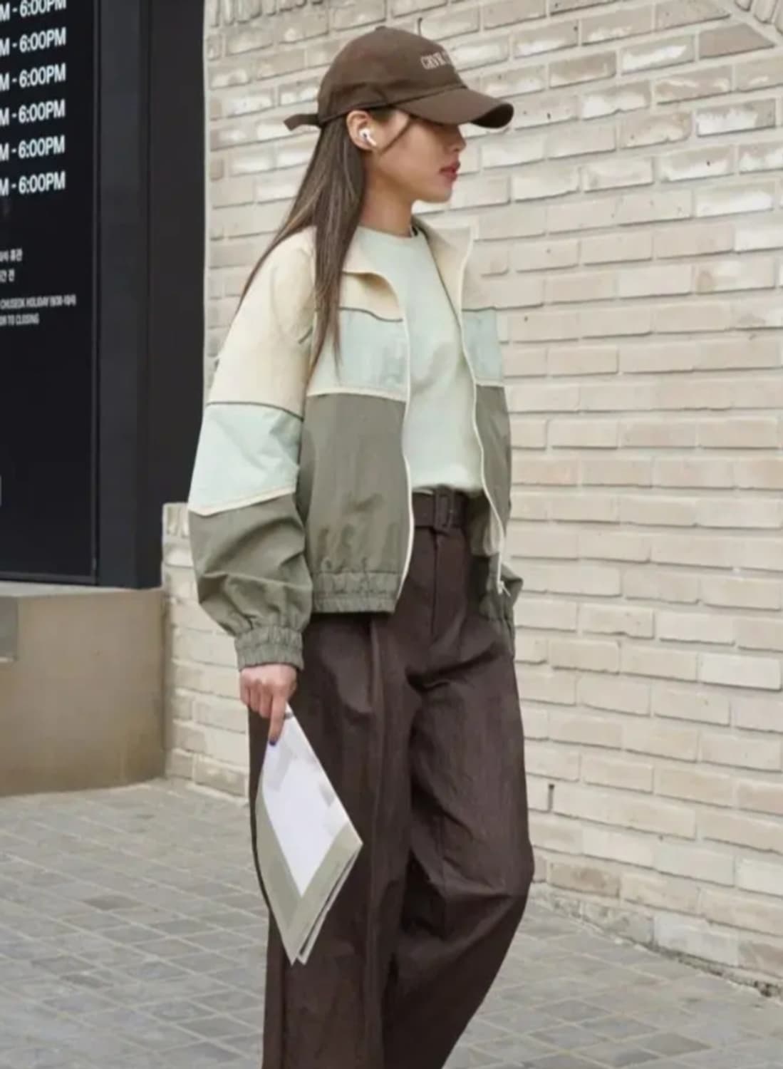 그로브 grove MOT ZIP-UP JUMPER 그린 차정원 상품이미지1