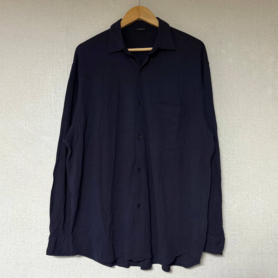 [2]코모리 23SS 네이비 코튼 저지 셔츠 상품이미지7