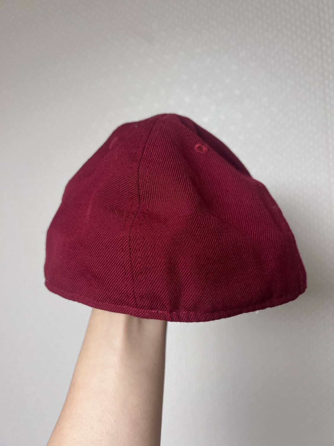 올드 스투시 뉴에라 버건디 울 볼캡 상품이미지3