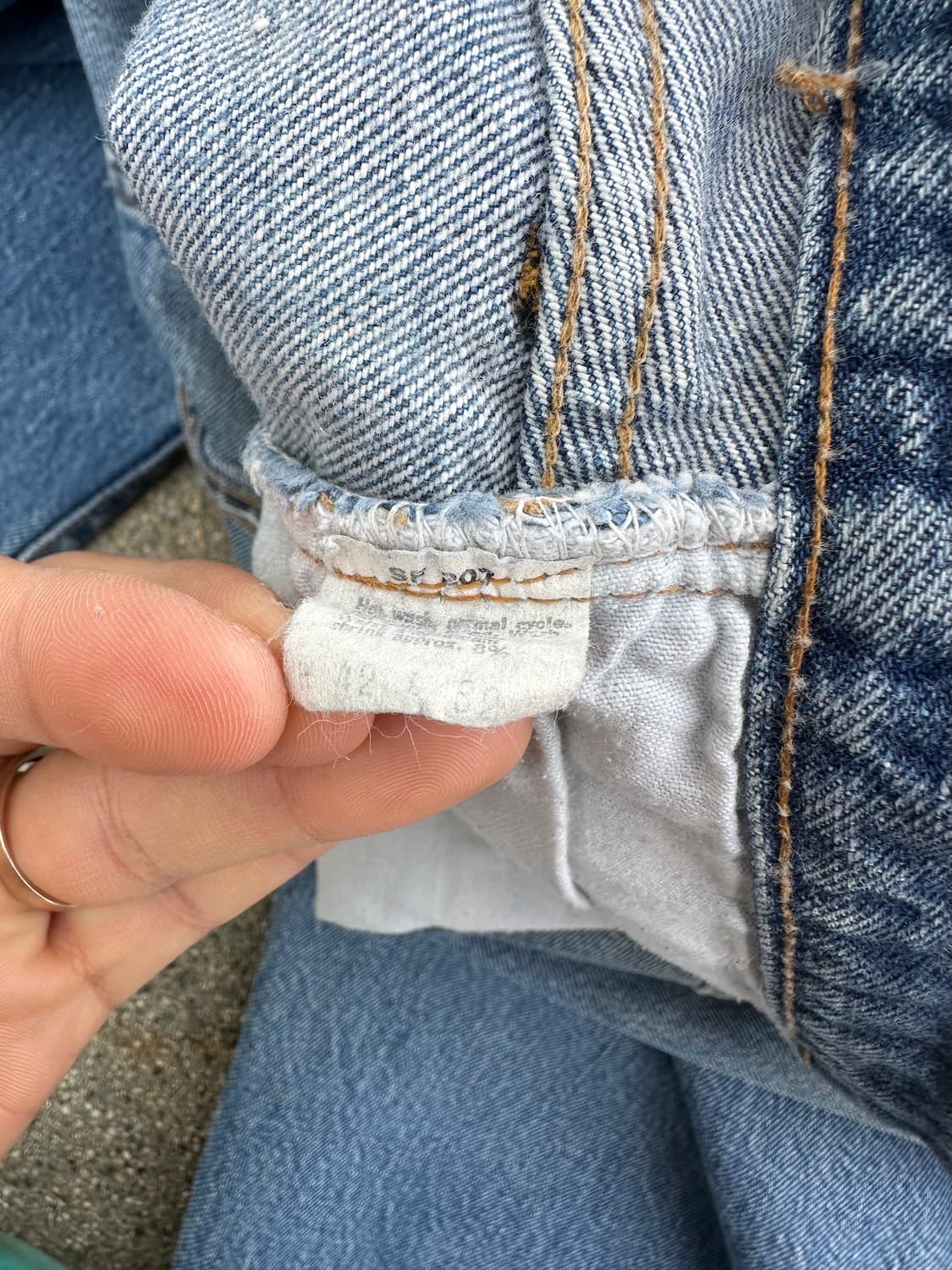 70s USA 빈티지 리바이스 501 66후기 셀비지 데님 팬츠 상품이미지7