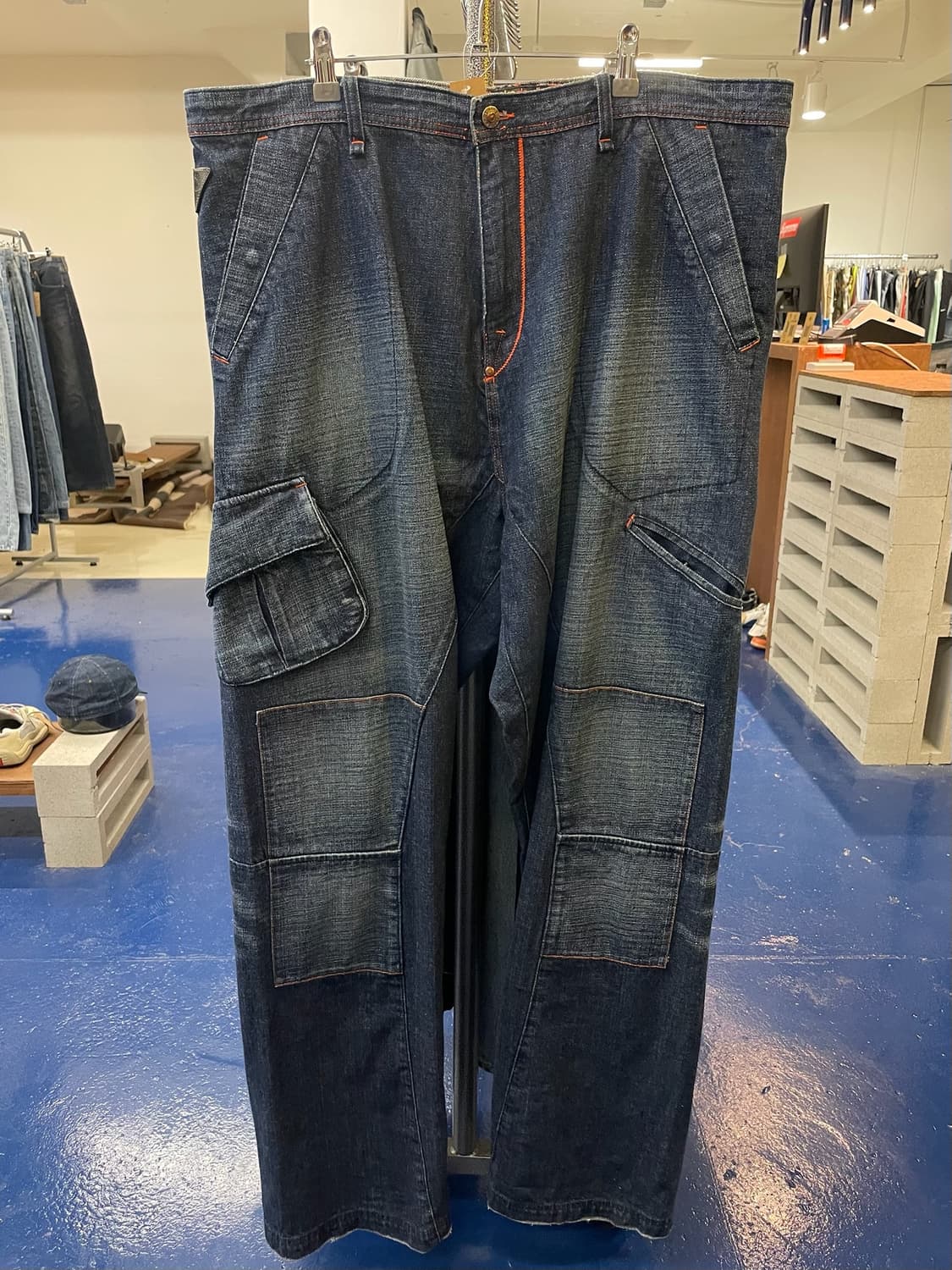 Akdmks 아카데믹스 힙합 올드스쿨 데님 카고 팬츠 상품이미지2