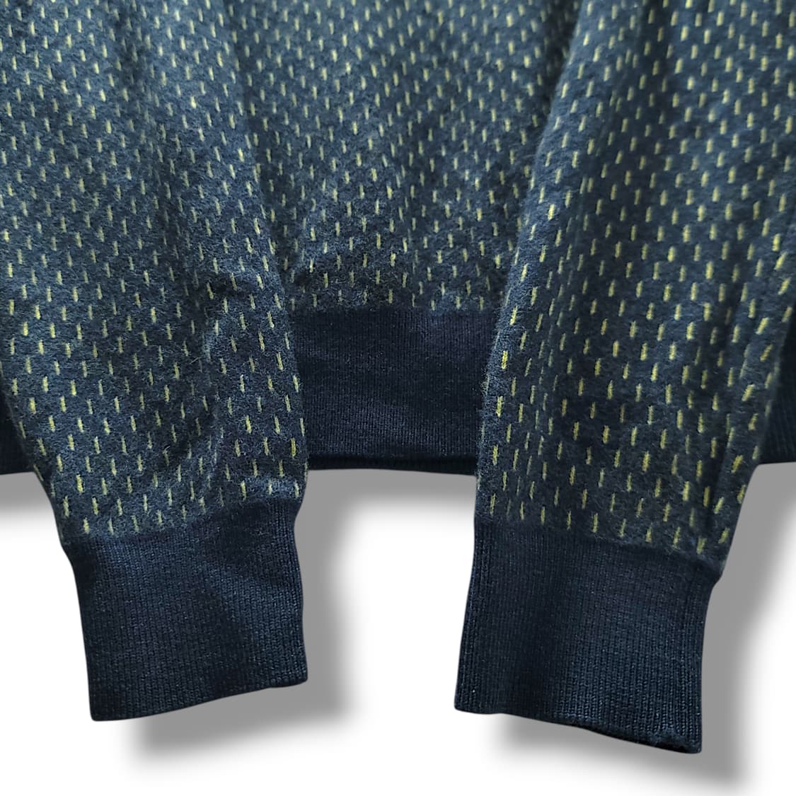 [105/5] 라코스테 네이비 토트그린 브이넥 울 니트 상품이미지7