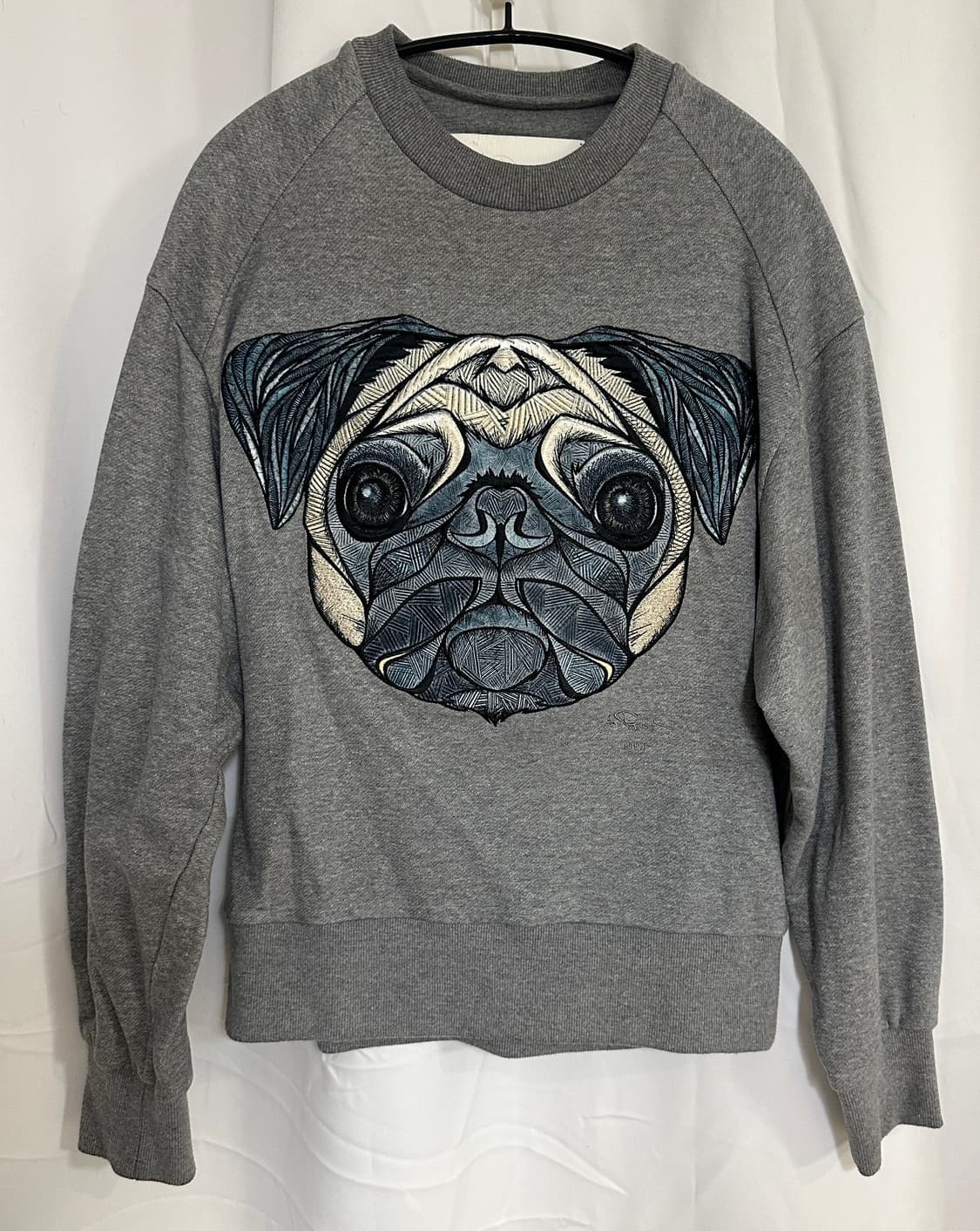 Juun.J 준지 퍼그 자수맨투맨 상품이미지1