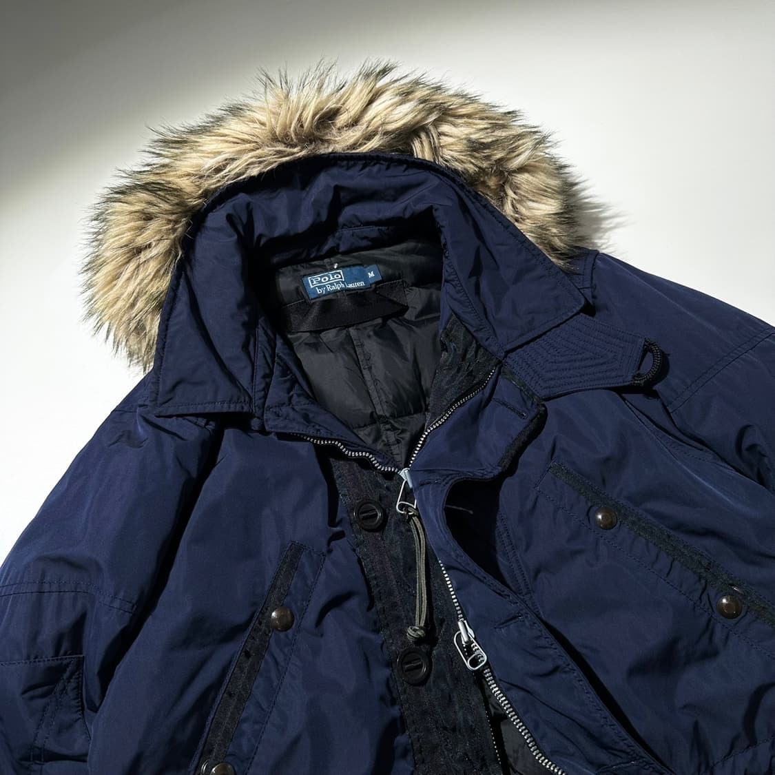 폴로 랄프로렌 N3B 피쉬테일 다운 패딩 파카 네이비 상품이미지5