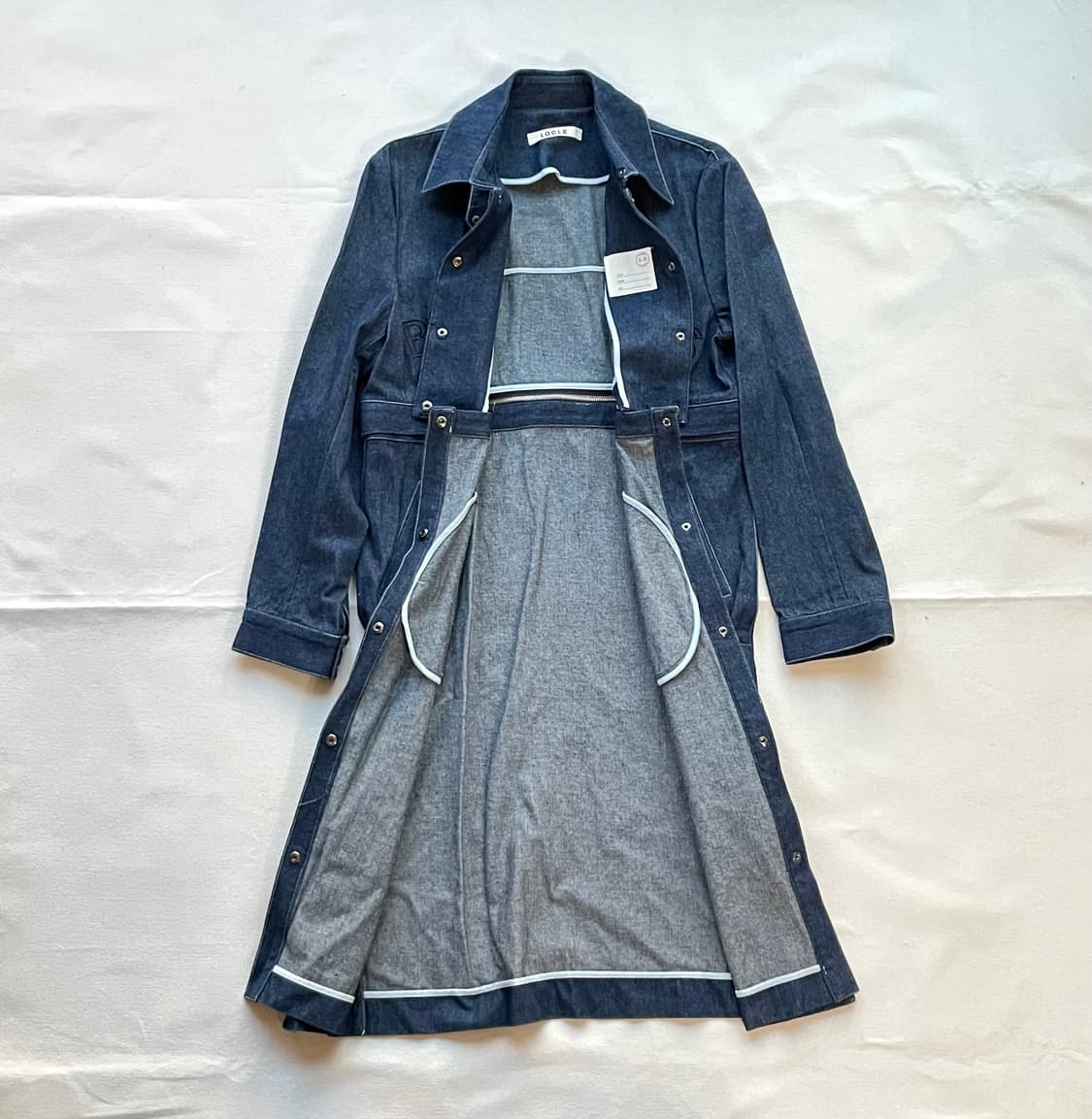 로우클래식 LOW CLASSIC 데님 투웨이 청 원피스 청 자켓 치마 상품이미지4