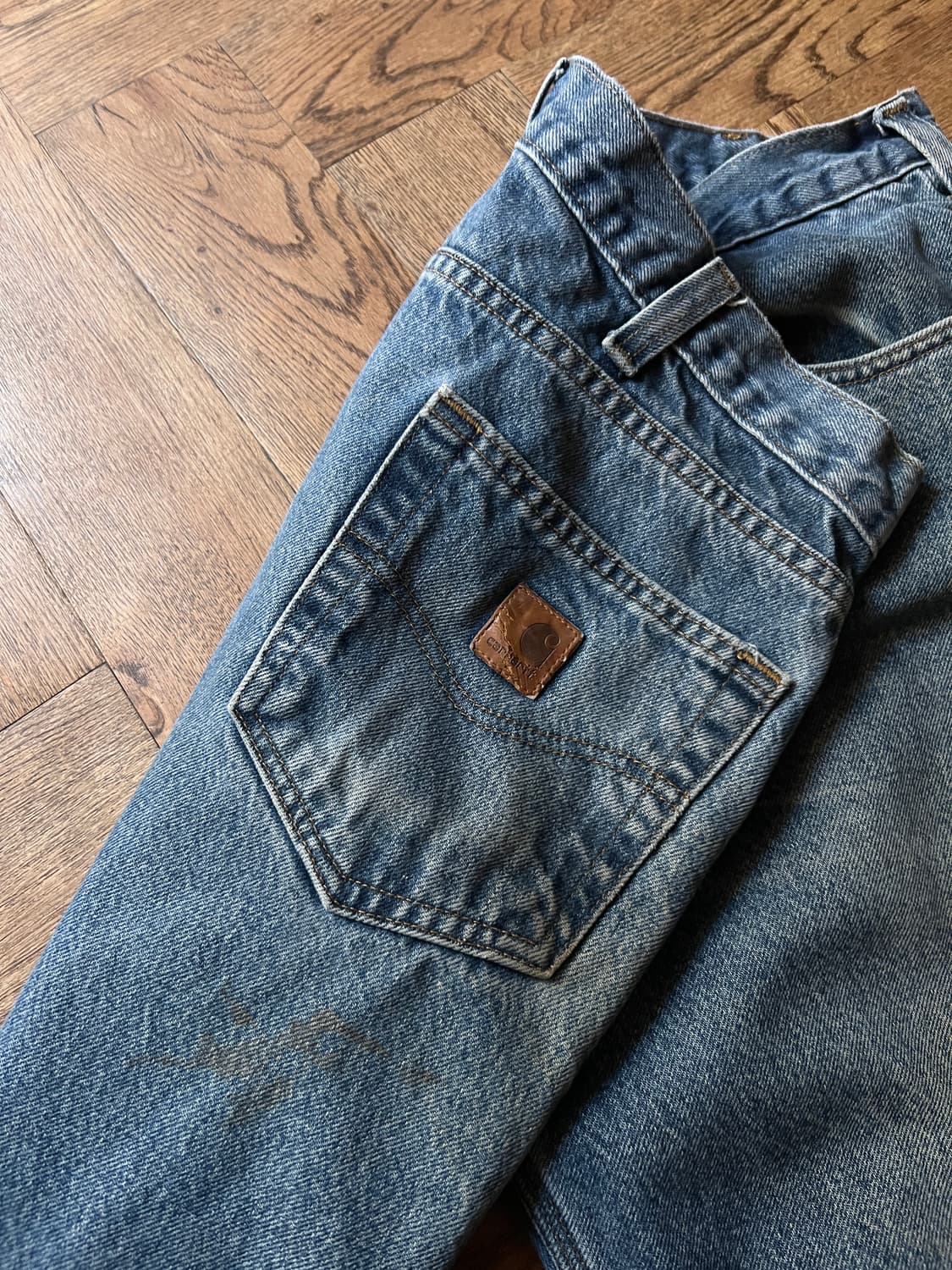 [38]칼하트 USA 빈티지 워싱 워크 데님 팬츠 상품이미지7