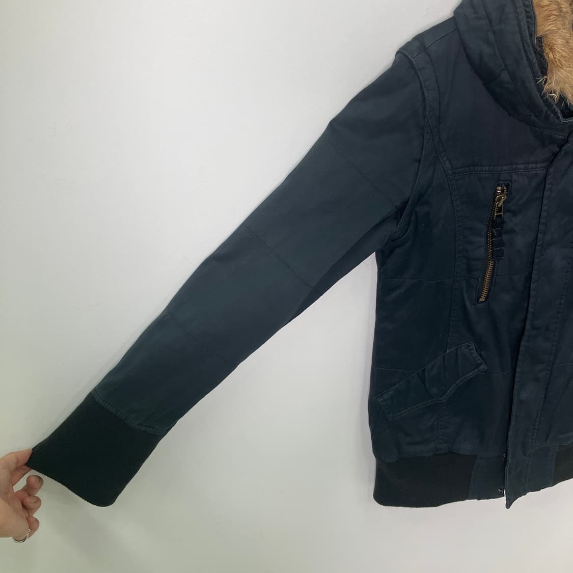 VTG 빈티지 네이비 봄버 자켓 38 상품이미지5