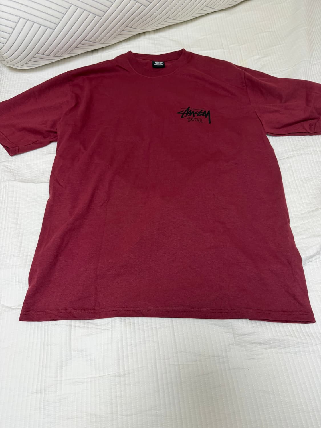 스투시 스탁 서울 티셔츠 와인 상품이미지1