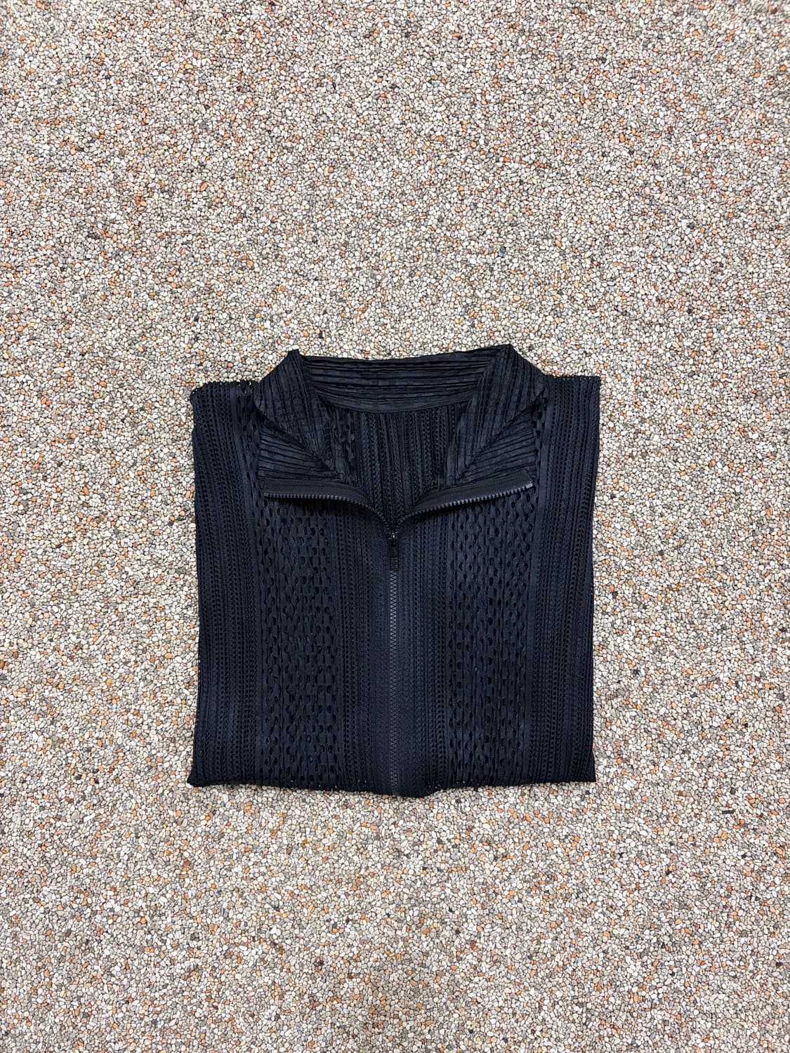 17SS 이세이미야케 플리츠 플리즈 메쉬 하프 집업 자켓 상품이미지1