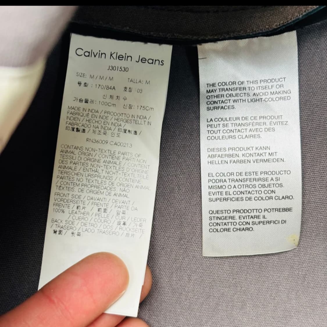 캘빈클라인 투웨이 비대칭 레더자켓 상품이미지3