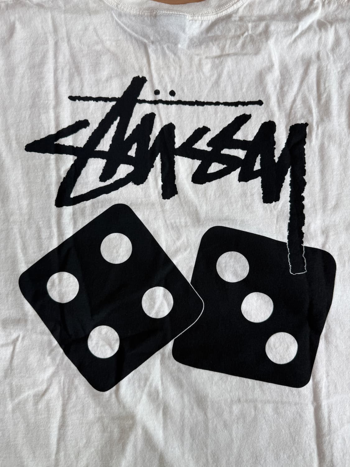 [XL] stussy 스투시 다이스 피그먼트 다이드 반팔 티셔츠 내츄럴 상품이미지7