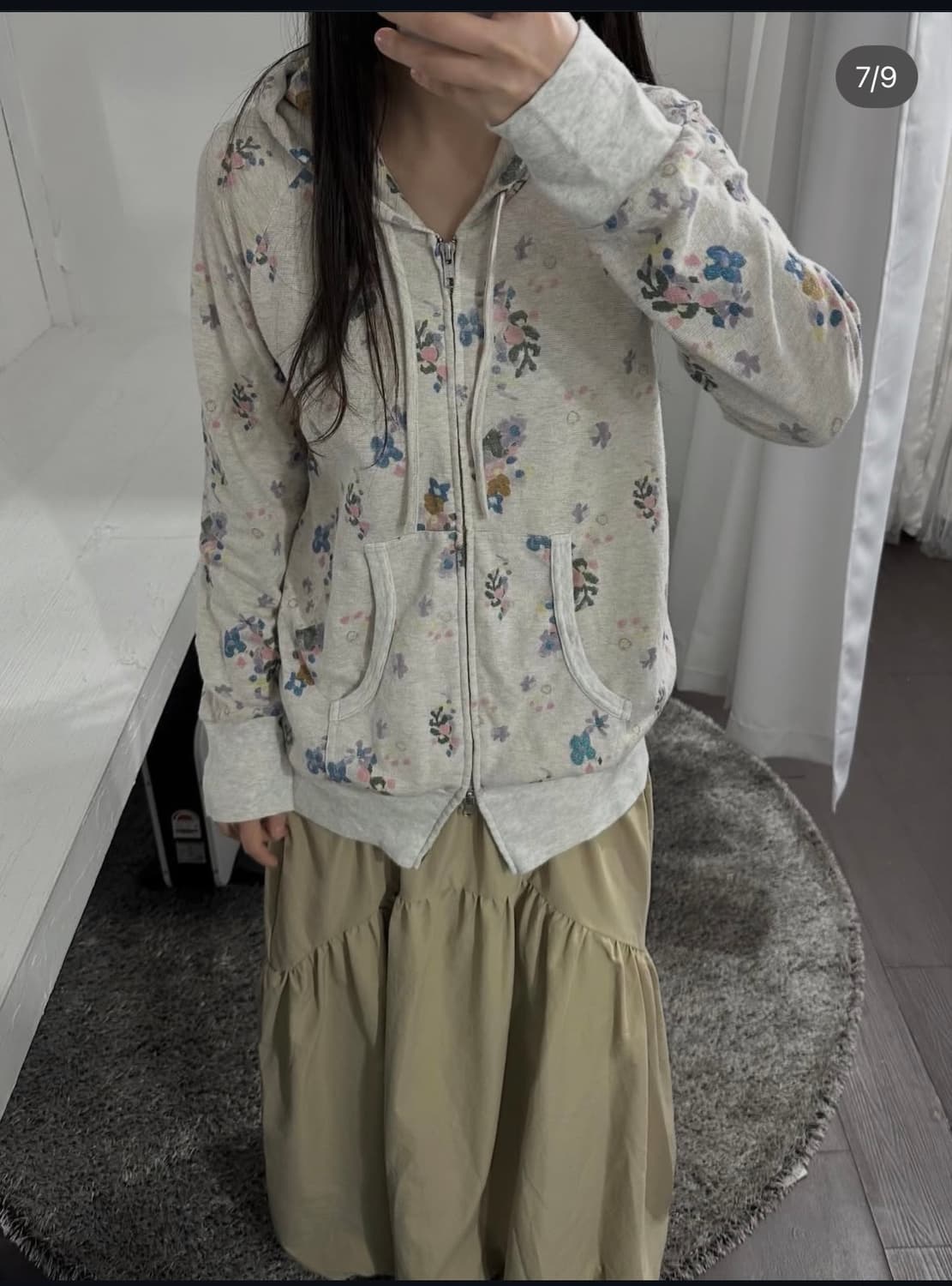 scolar flower twowayhood zipup 상품이미지4