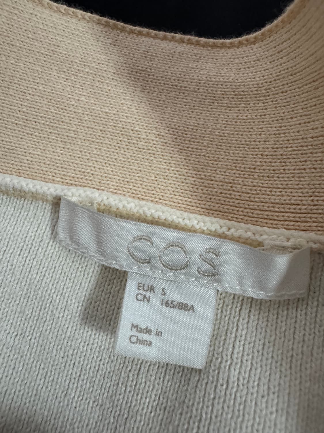 여성 코스 Cos 컬러블록 오버핏 코튼 크롭 니트 상품이미지3