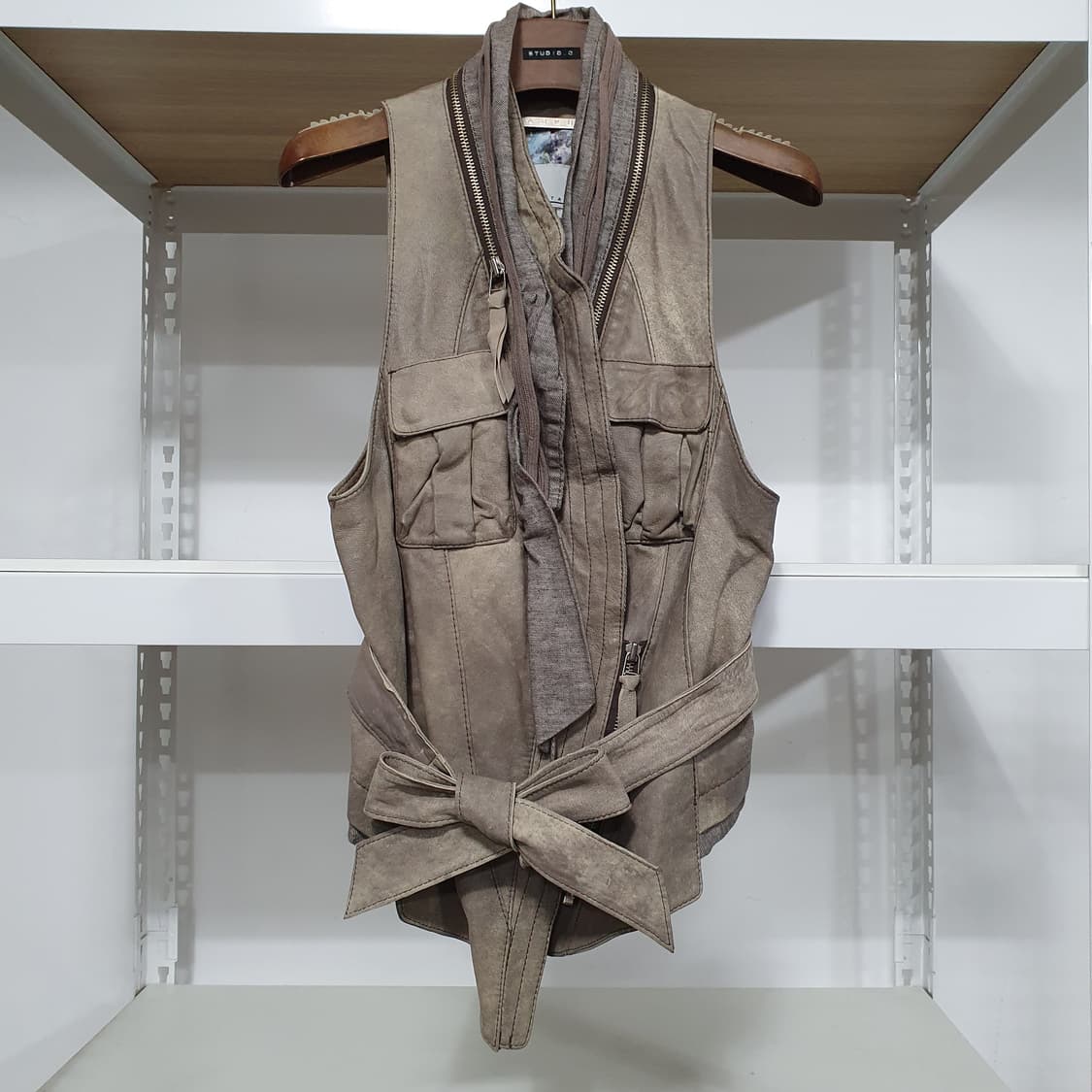 Tankus 그런지 램스킨 양가죽 베스트 조끼 상품이미지4