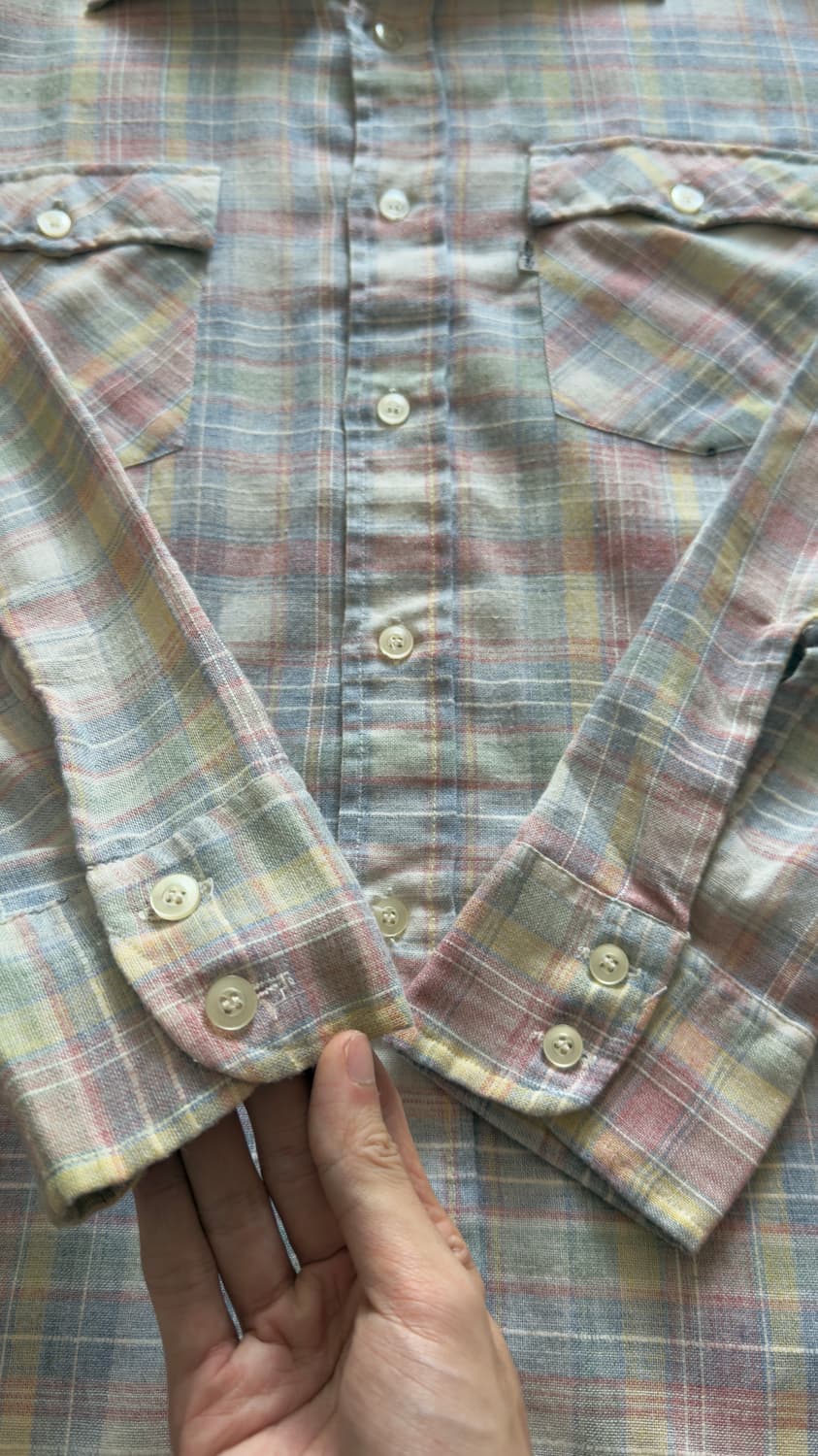 1970s Levi's made in USA 체크셔츠 상품이미지6