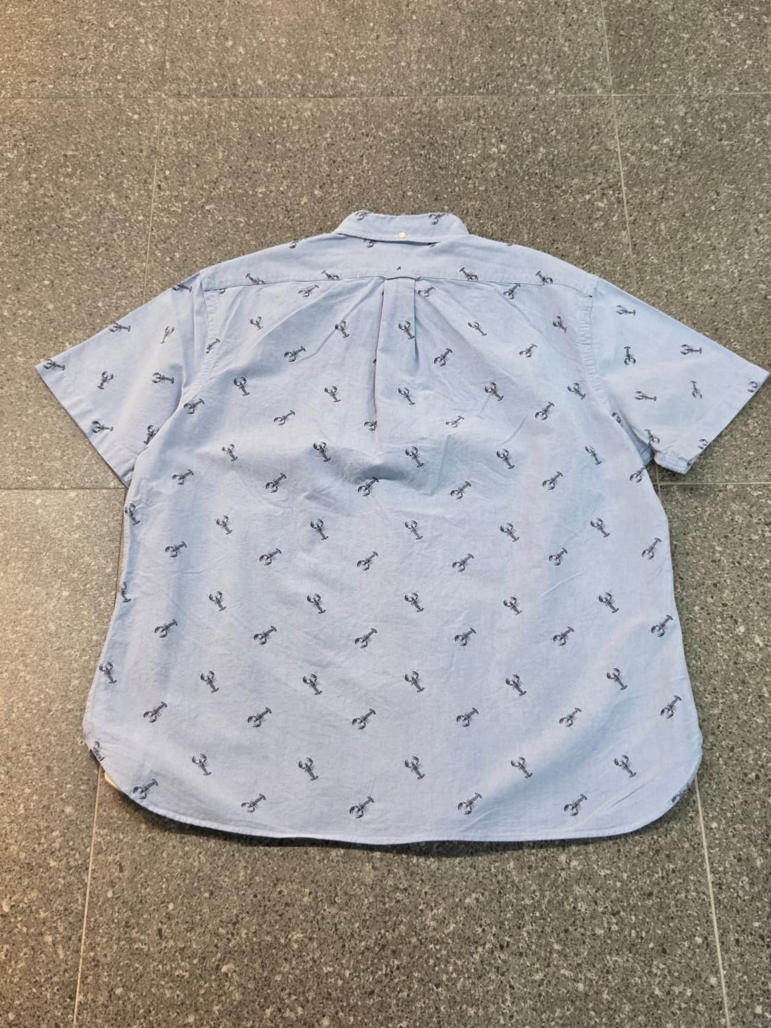 POLO 폴로 가재패턴 블루 반팔셔츠 상품이미지5