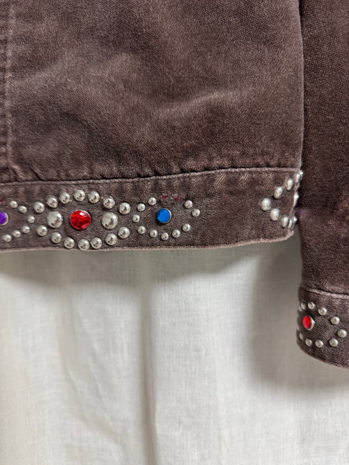 넘버나인 / 03aw 잼스톤 스터드 비즈 트러커 자켓 / 2 상품이미지4