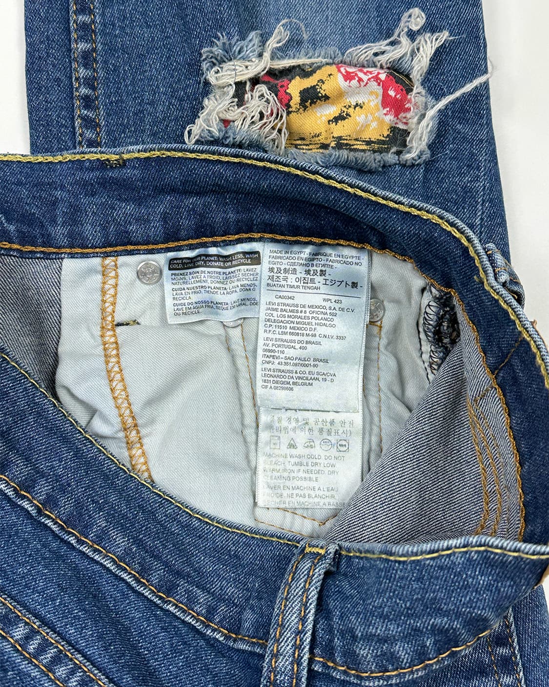 리바이스 511 데미지 아트워크 데님 팬츠 상품이미지4