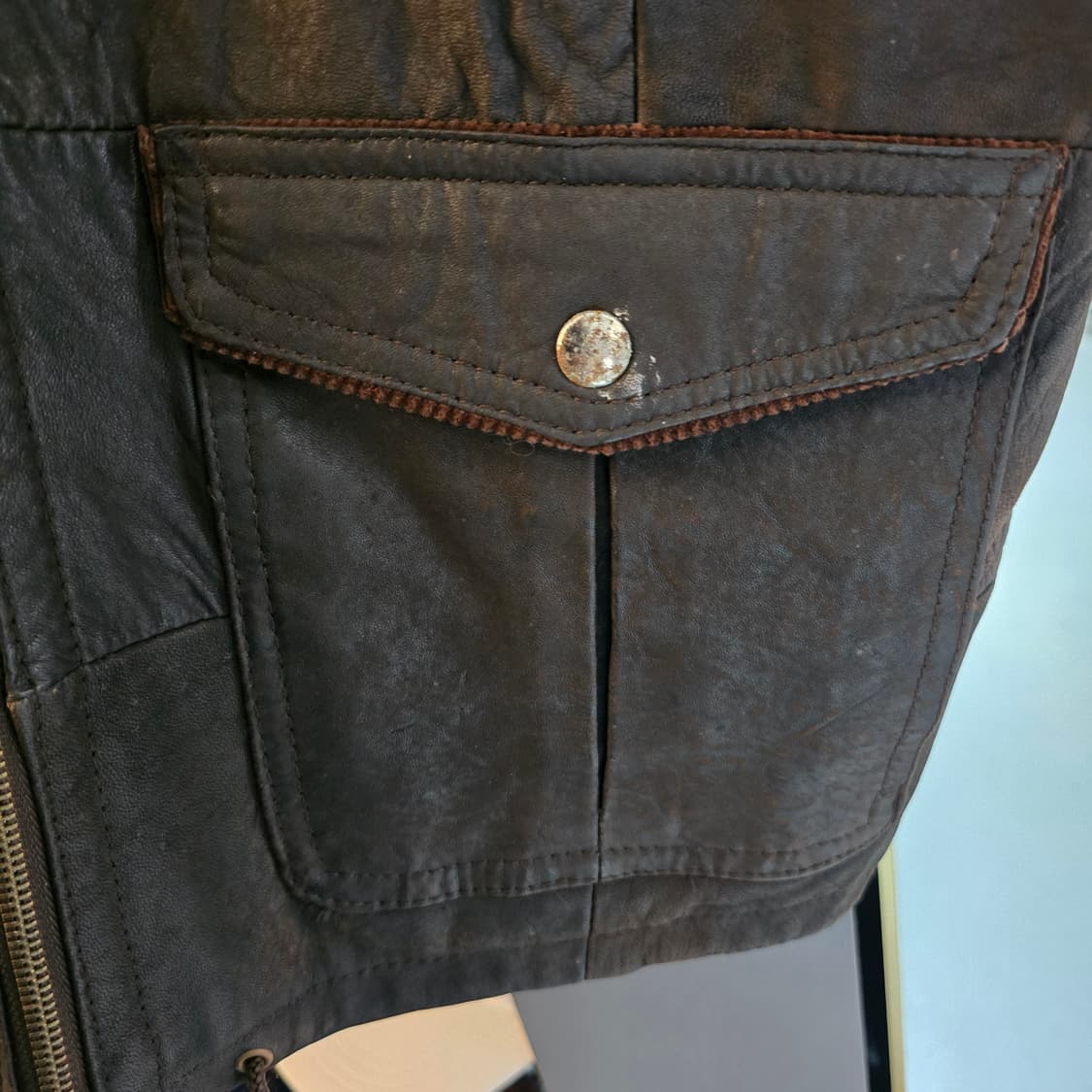 램스킨 레더 베스트 빈티지 상품이미지8