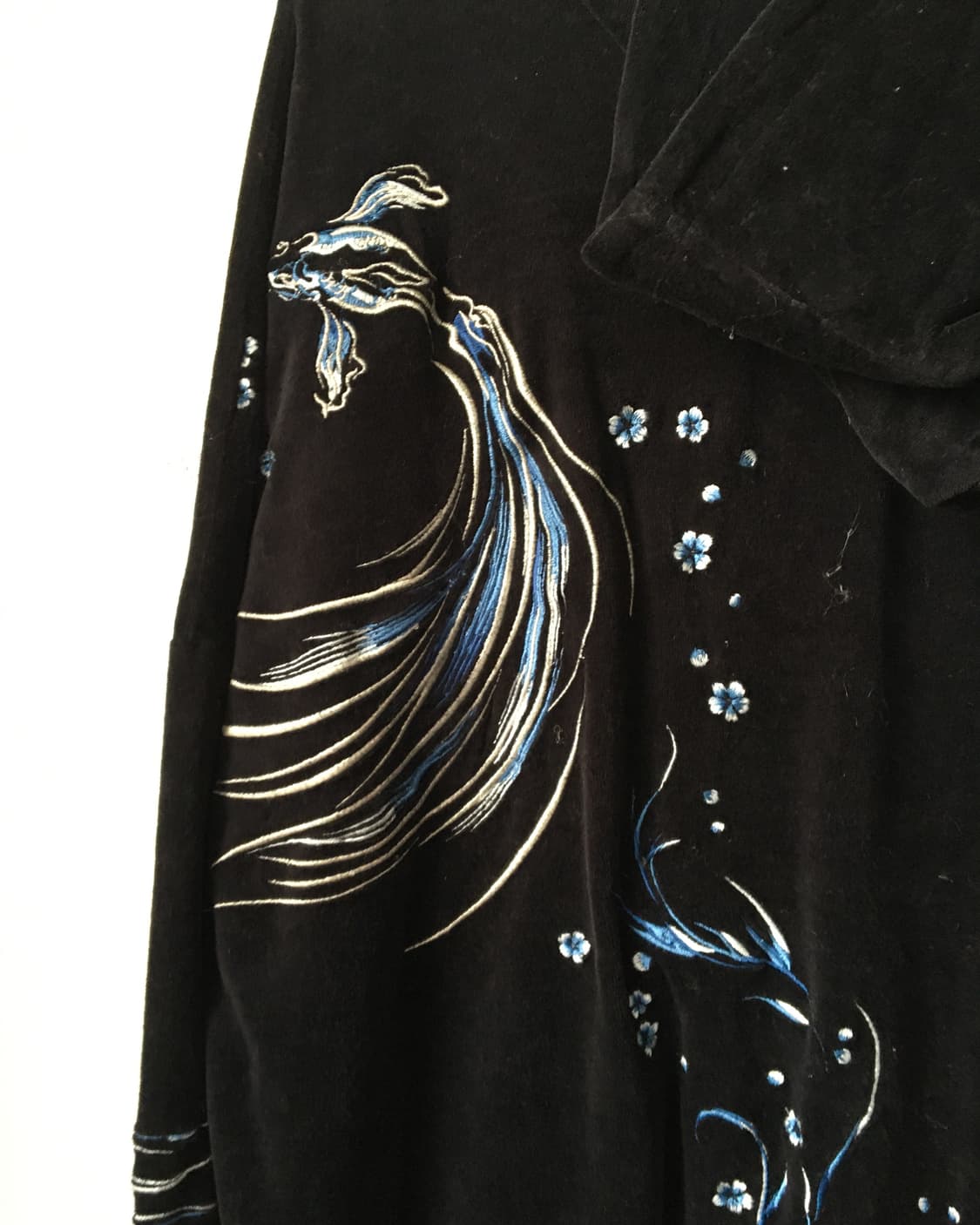 Oriental needle work velvet hood zip up 상품이미지5