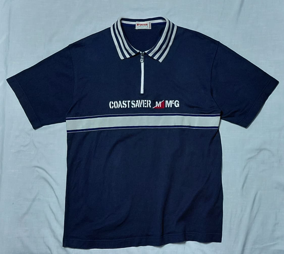 맥그리거(McGREGOR) 빈티지 반집업 카라 티셔츠 (L) 상품이미지1