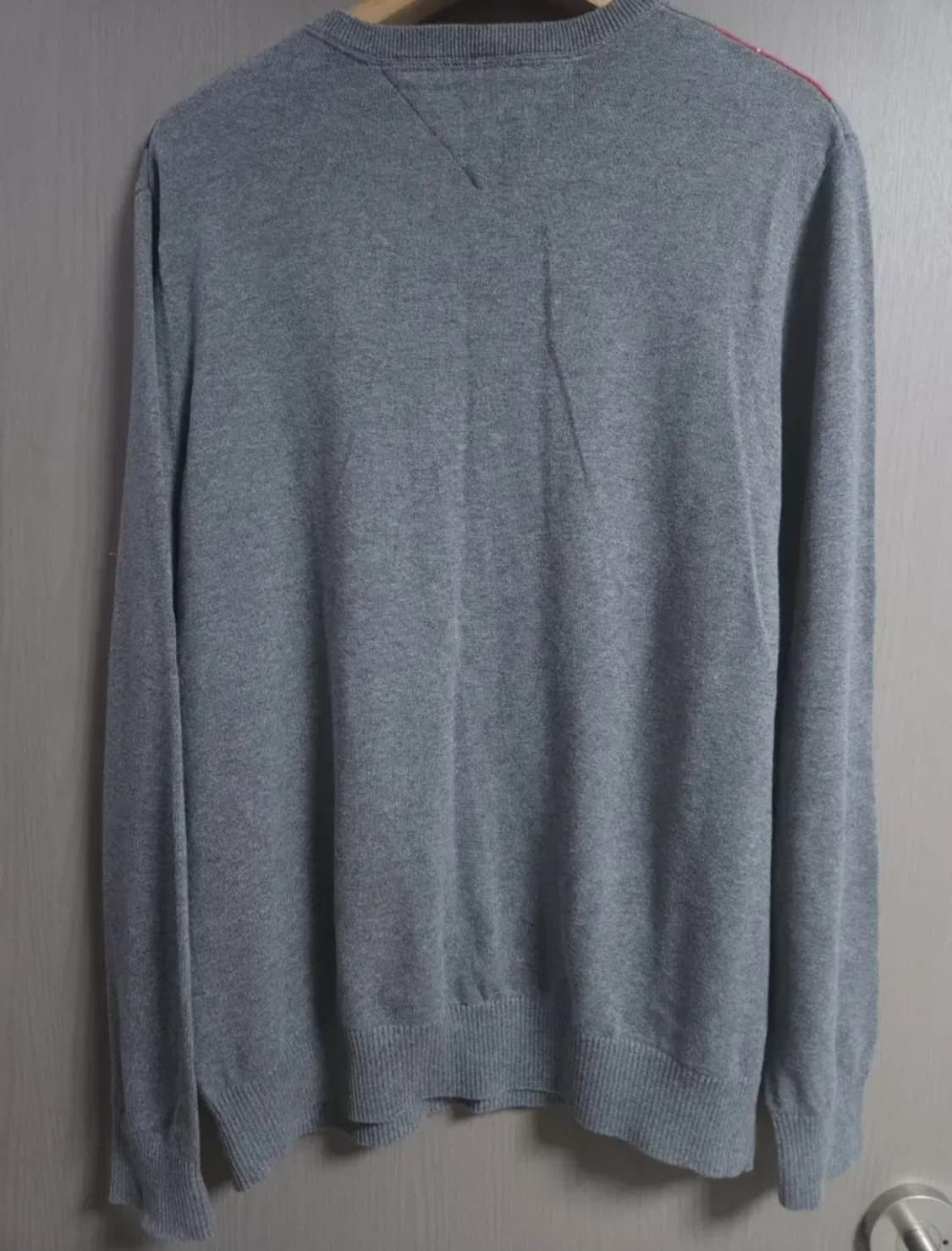 타미힐피거 아가일 브이넥 얇은니트, L 상품이미지4