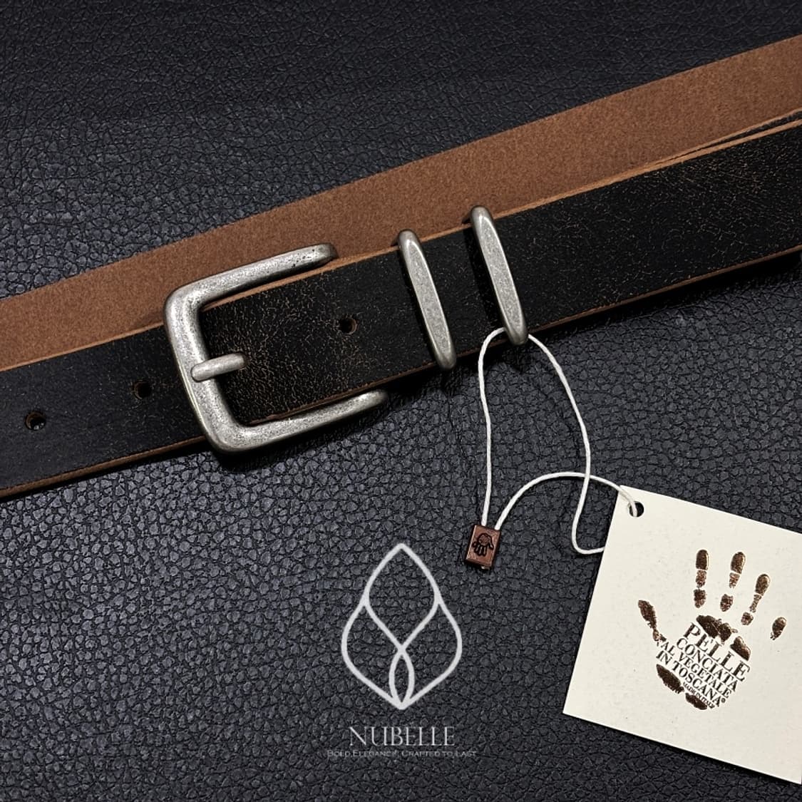 🌗 Vera pelle crack belt / 베라펠레 크랙 가죽 벨트 상품이미지4