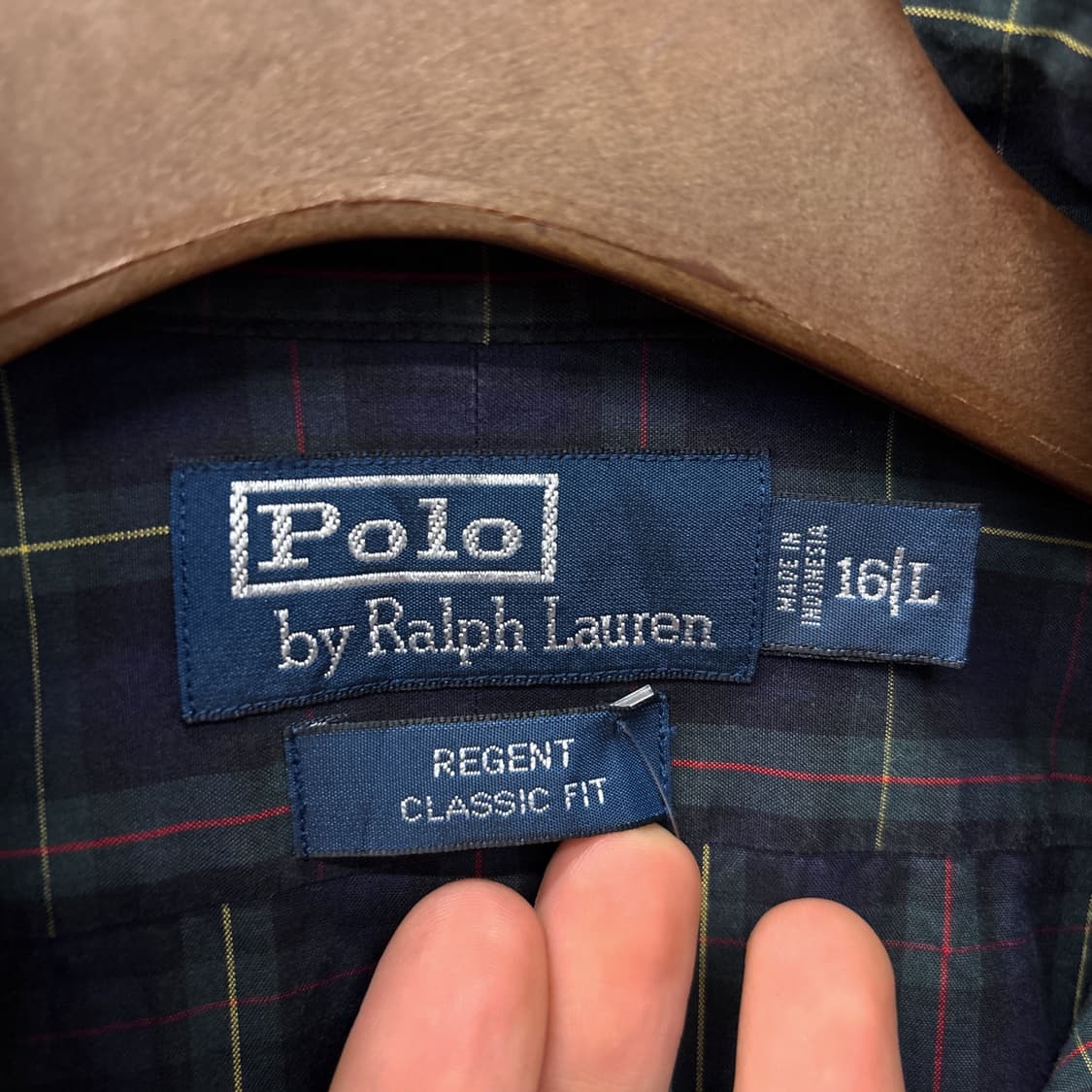 90s 폴로 랄프로렌 리젠트 클래식핏 윈도우페인 체크셔츠  N1104 상품이미지8