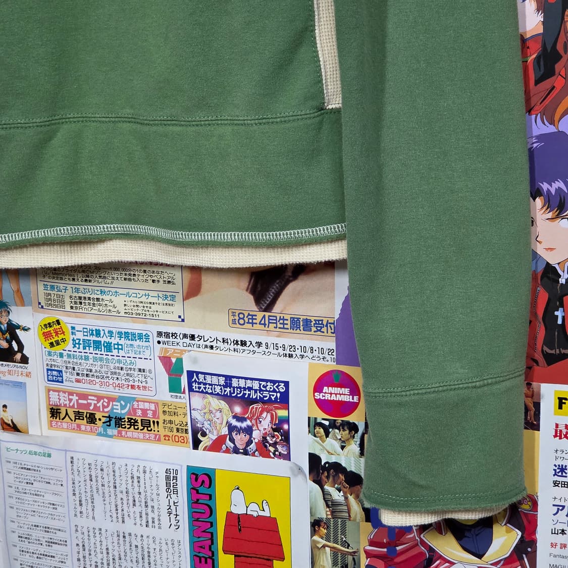 빈티지 자수 슬림핏 레이어드 워머 후드집업 상품이미지7