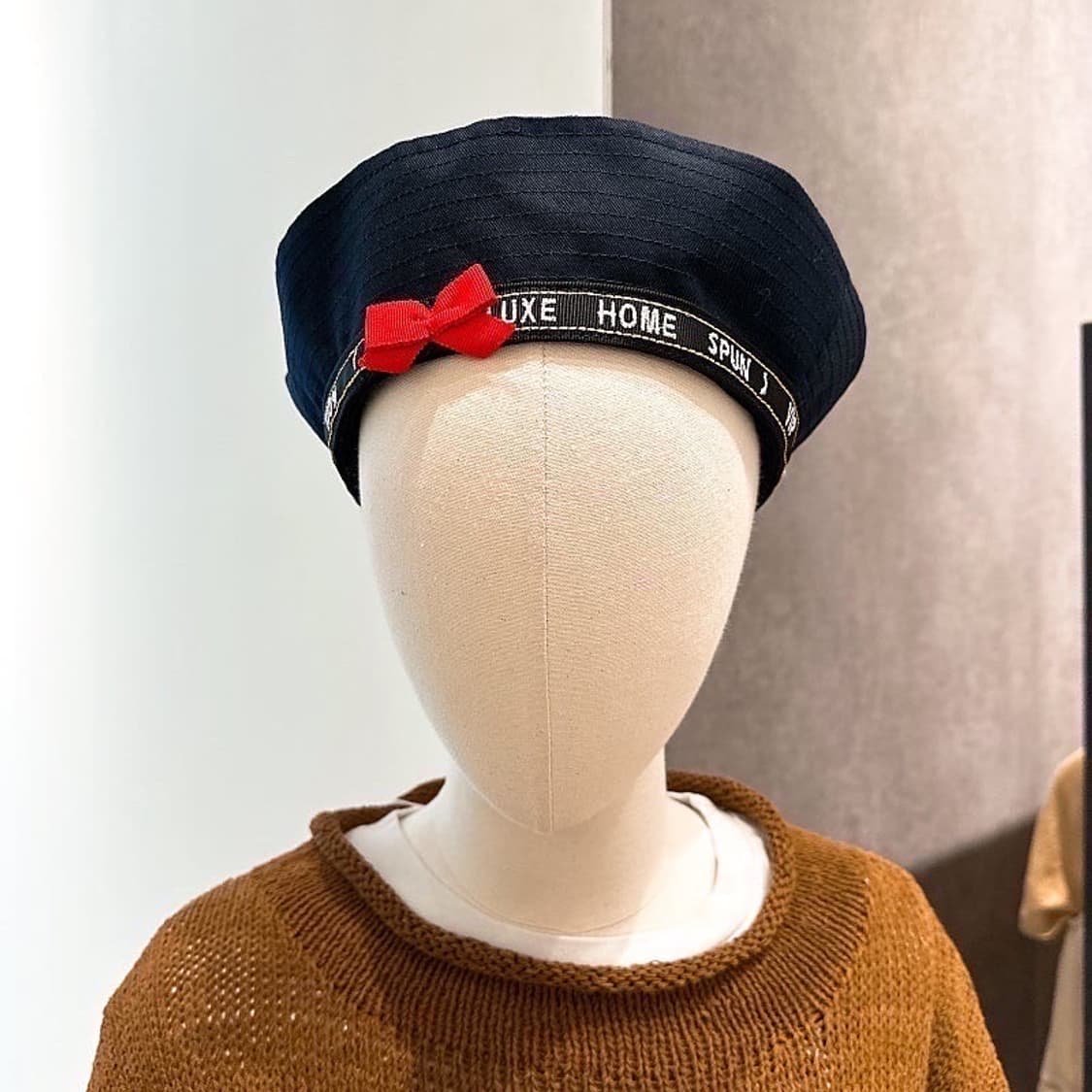 (정품/새상품) 뮤베일 여성 네이비 투웨이 세일러 베레모 겸 버킷햇 상품이미지3