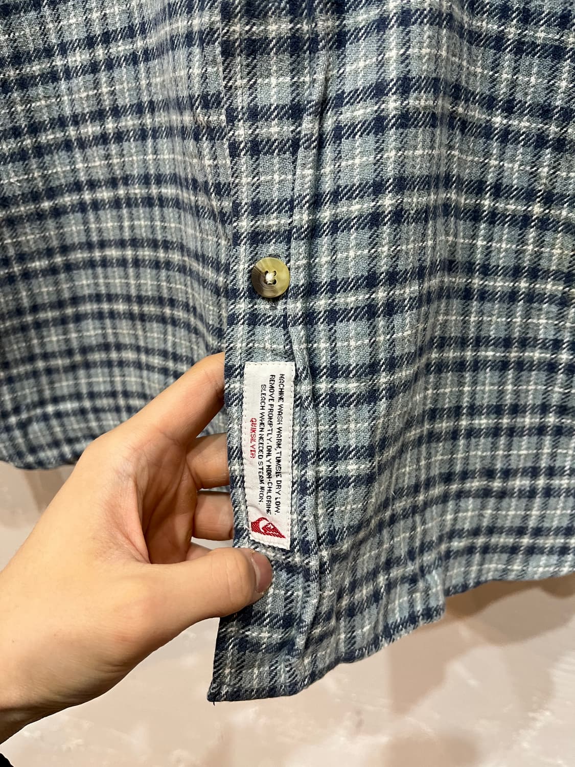 빈티지 퀵실버 플란넬 체크 셔츠 Made in INDIA 상품이미지4