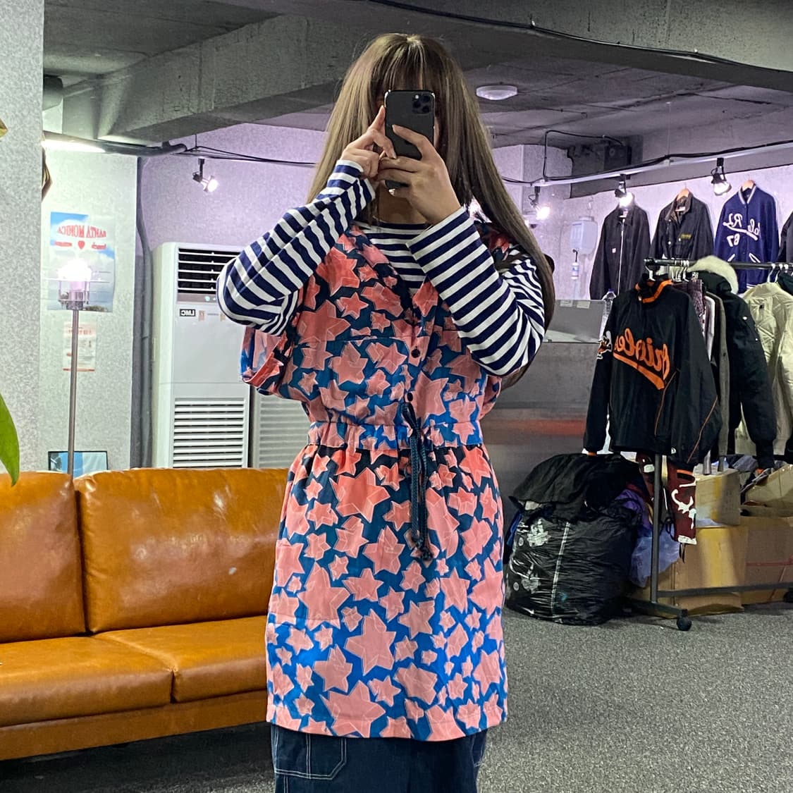 베이프 스타패탄 원피스 B2625 상품이미지1